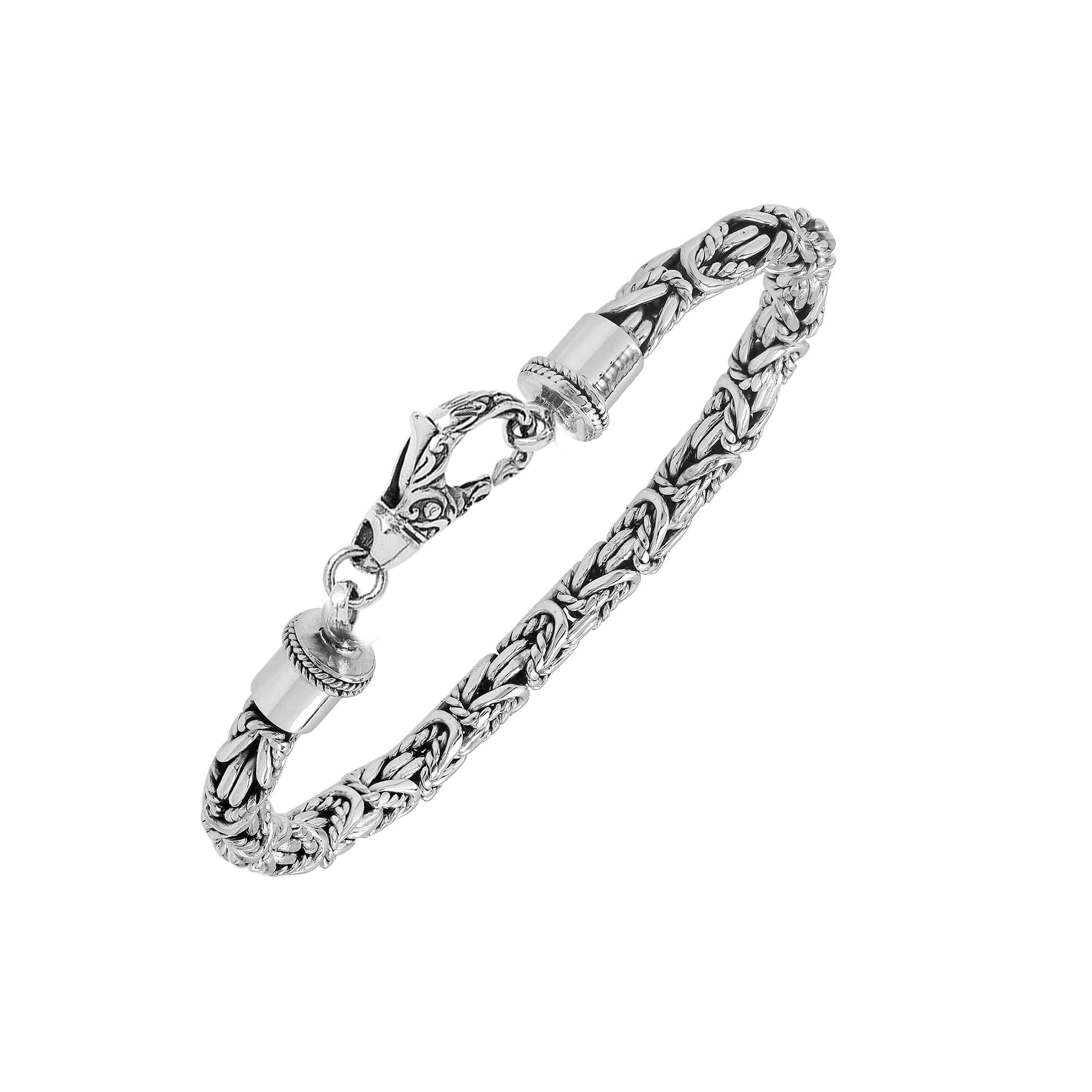 AB-6318-S-5MM-7" Sterling Silver Bracelet With Lobster Jewelry Bali Designs Inc 