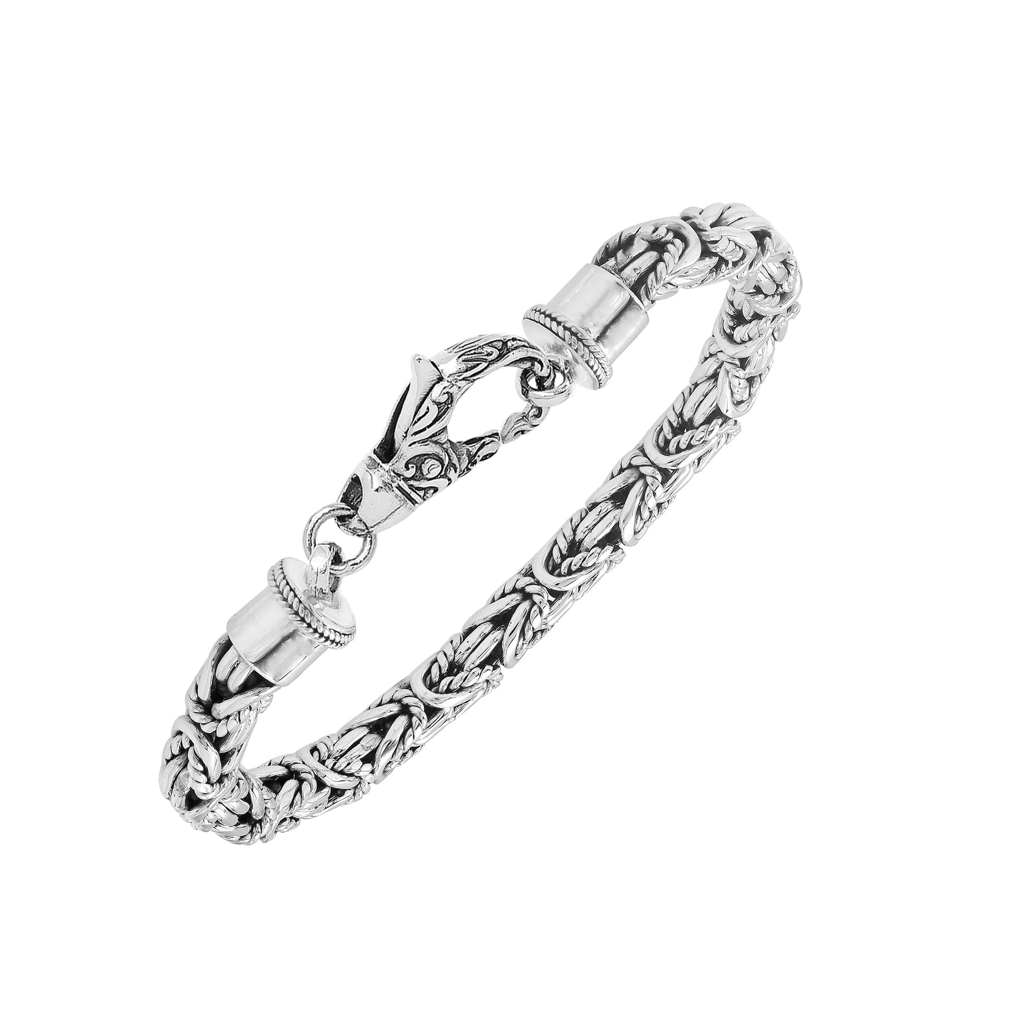 AB-6318-S-6MM-7" Sterling Silver Bracelet With Lobster Jewelry Bali Designs Inc 
