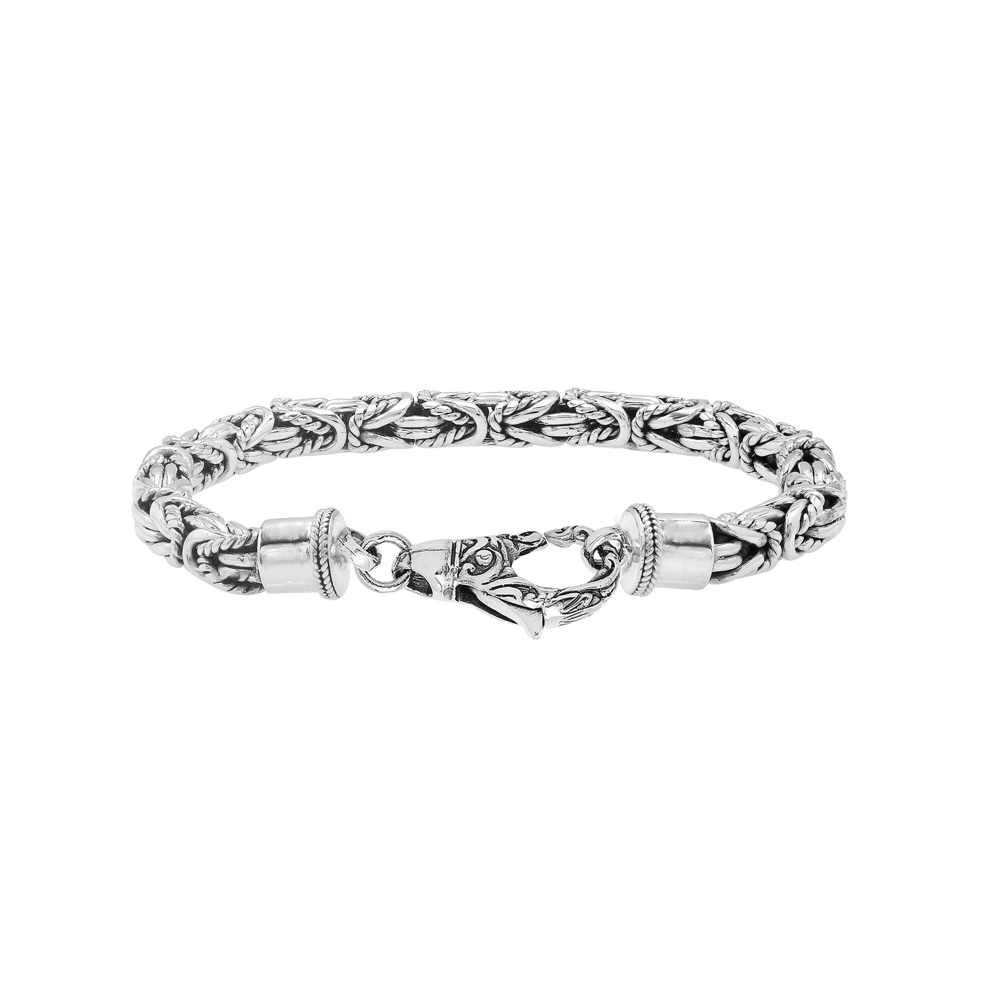 AB-6318-S-6MM-7" Sterling Silver Bracelet With Lobster Jewelry Bali Designs Inc 