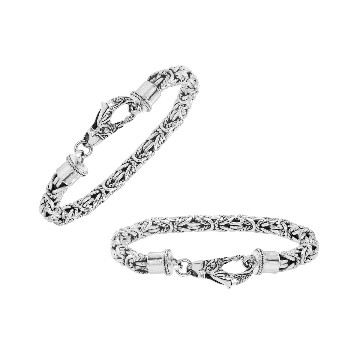 AB-6318-S-6MM-7" Sterling Silver Bracelet With Lobster Jewelry Bali Designs Inc 