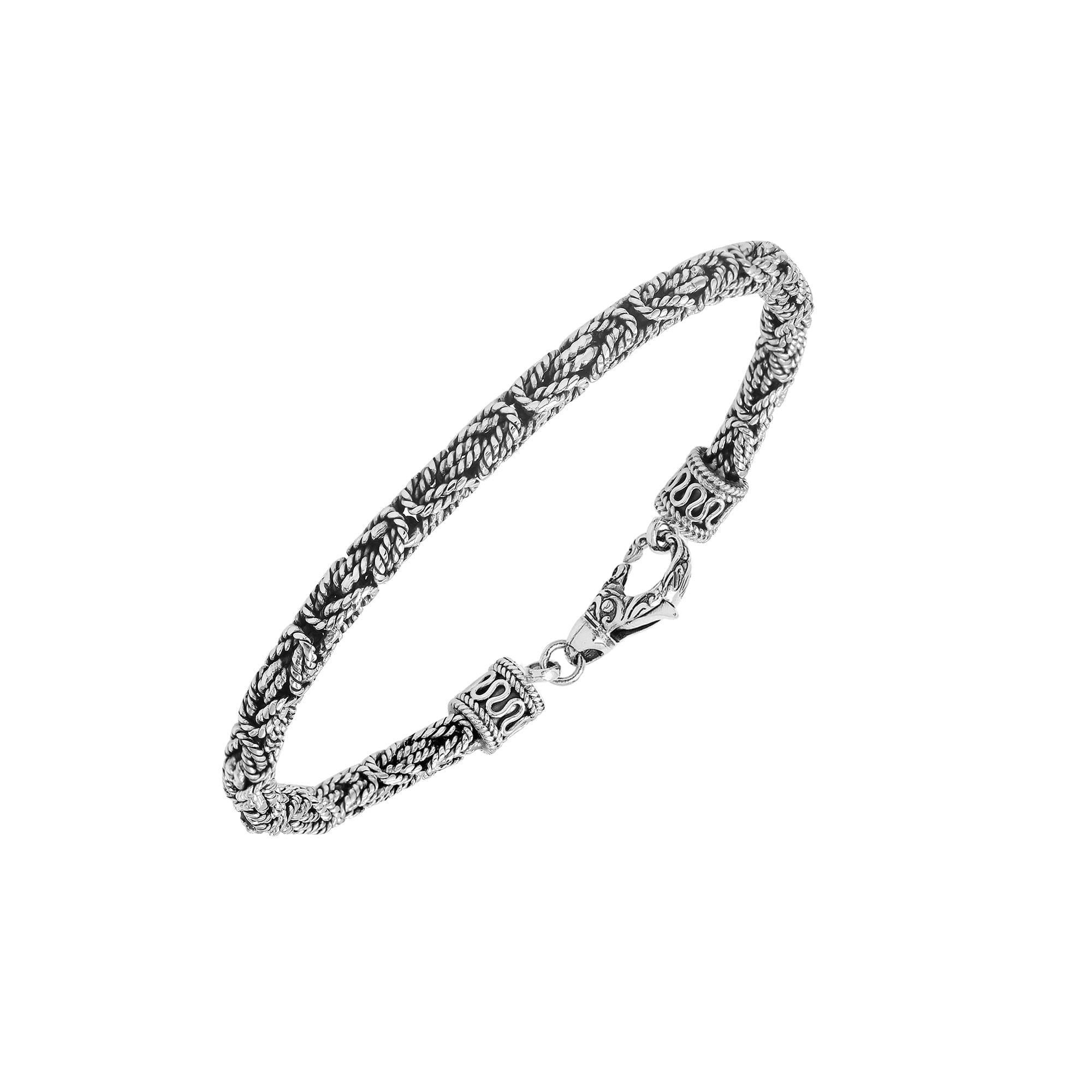 AB-6319-S-3MM-7" Sterling Silver Bracelet With Lobster Jewelry Bali Designs Inc 