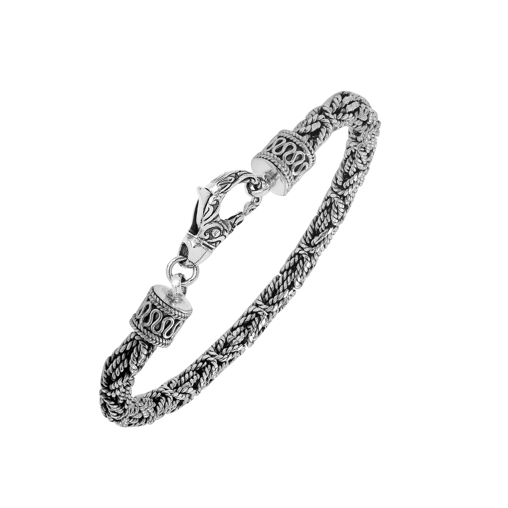 AB-6319-S-4MM-7" Sterling Silver Bracelet With Lobster Jewelry Bali Designs Inc 