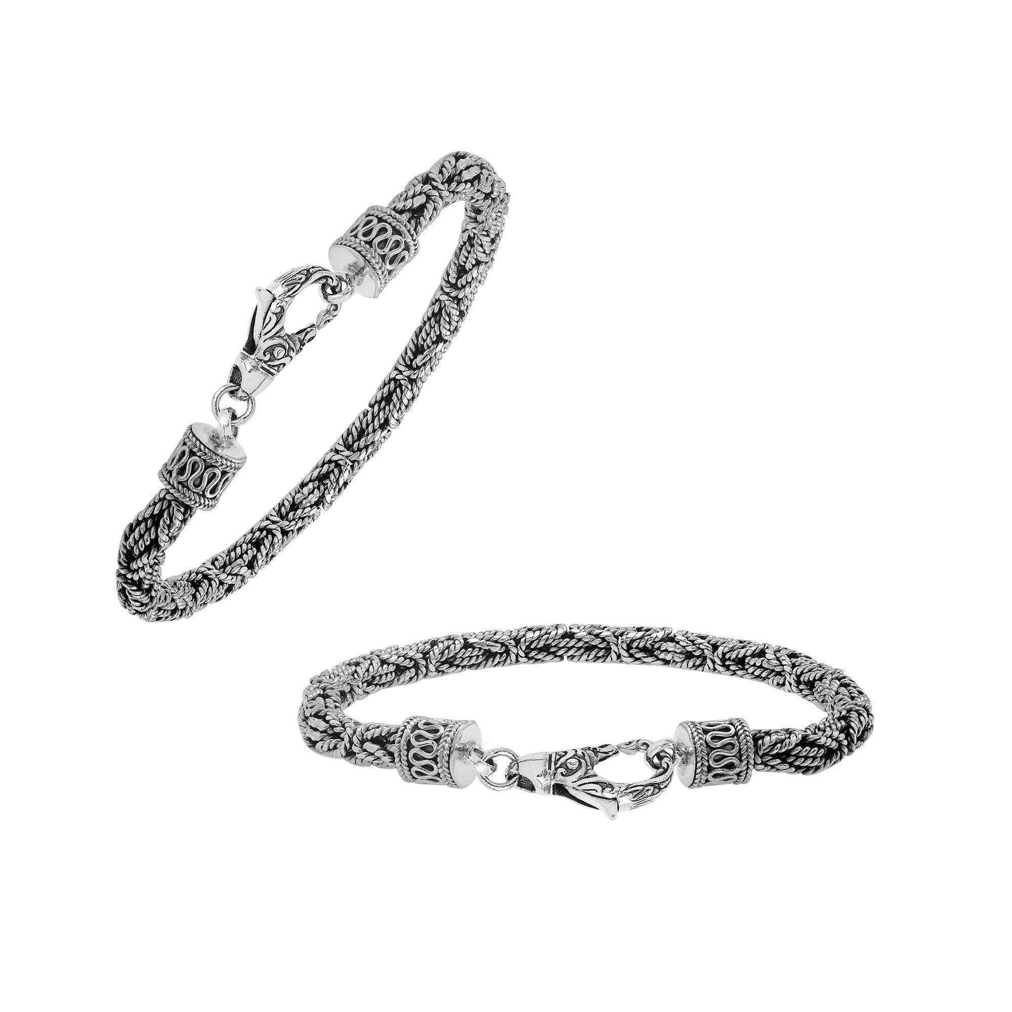 AB-6319-S-4MM-7" Sterling Silver Bracelet With Lobster Jewelry Bali Designs Inc 