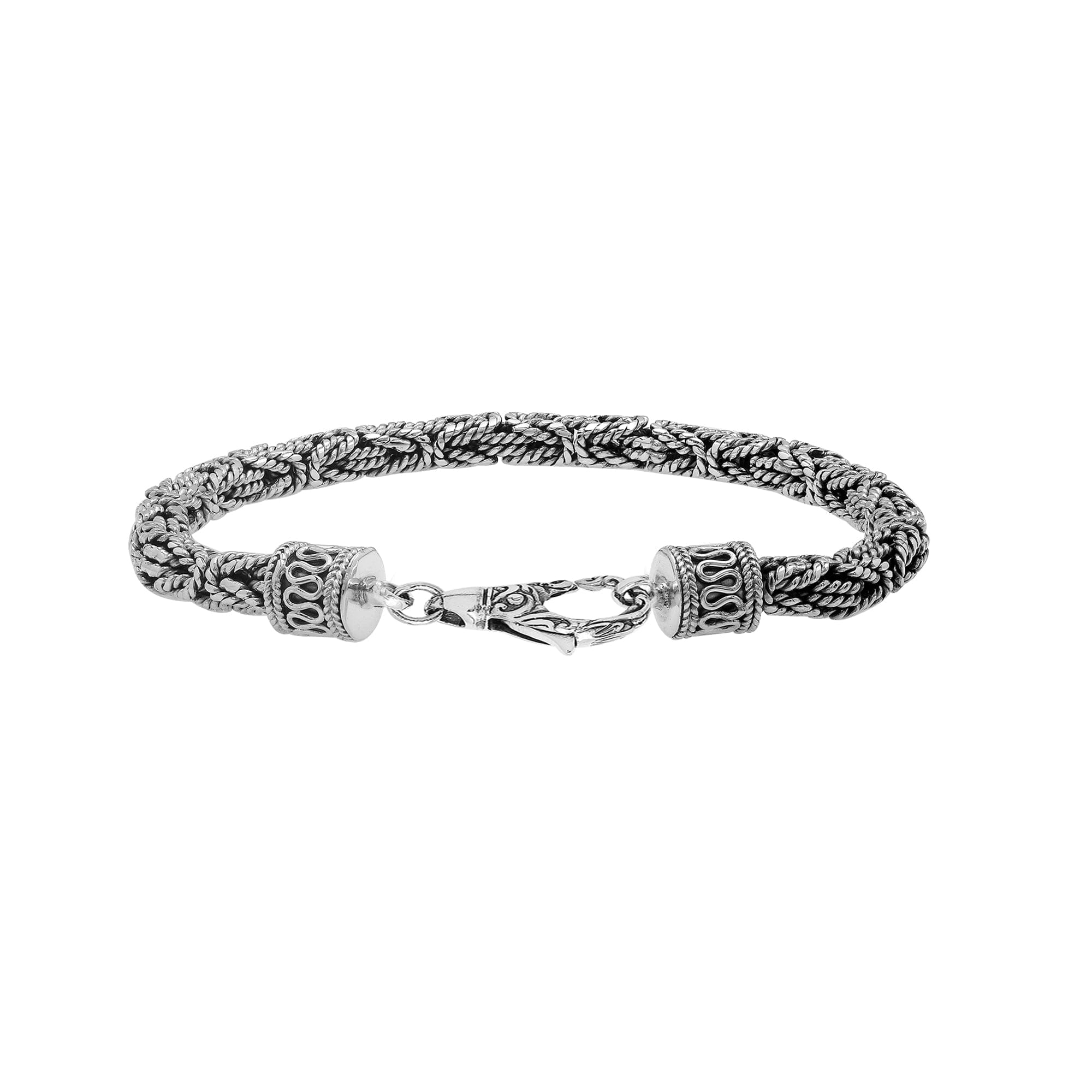 AB-6319-S-5MM-7" Sterling Silver Bracelet With Lobster Jewelry Bali Designs Inc 