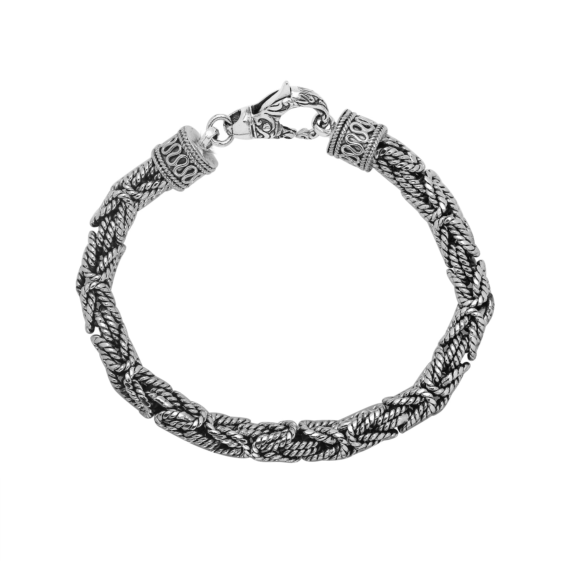 AB-6319-S-6MM-7" Sterling Silver Bracelet With Lobster Jewelry Bali Designs Inc 