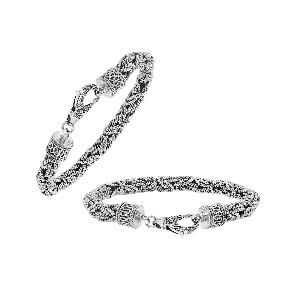 AB-6319-S-6MM-7" Sterling Silver Bracelet With Lobster Jewelry Bali Designs Inc 