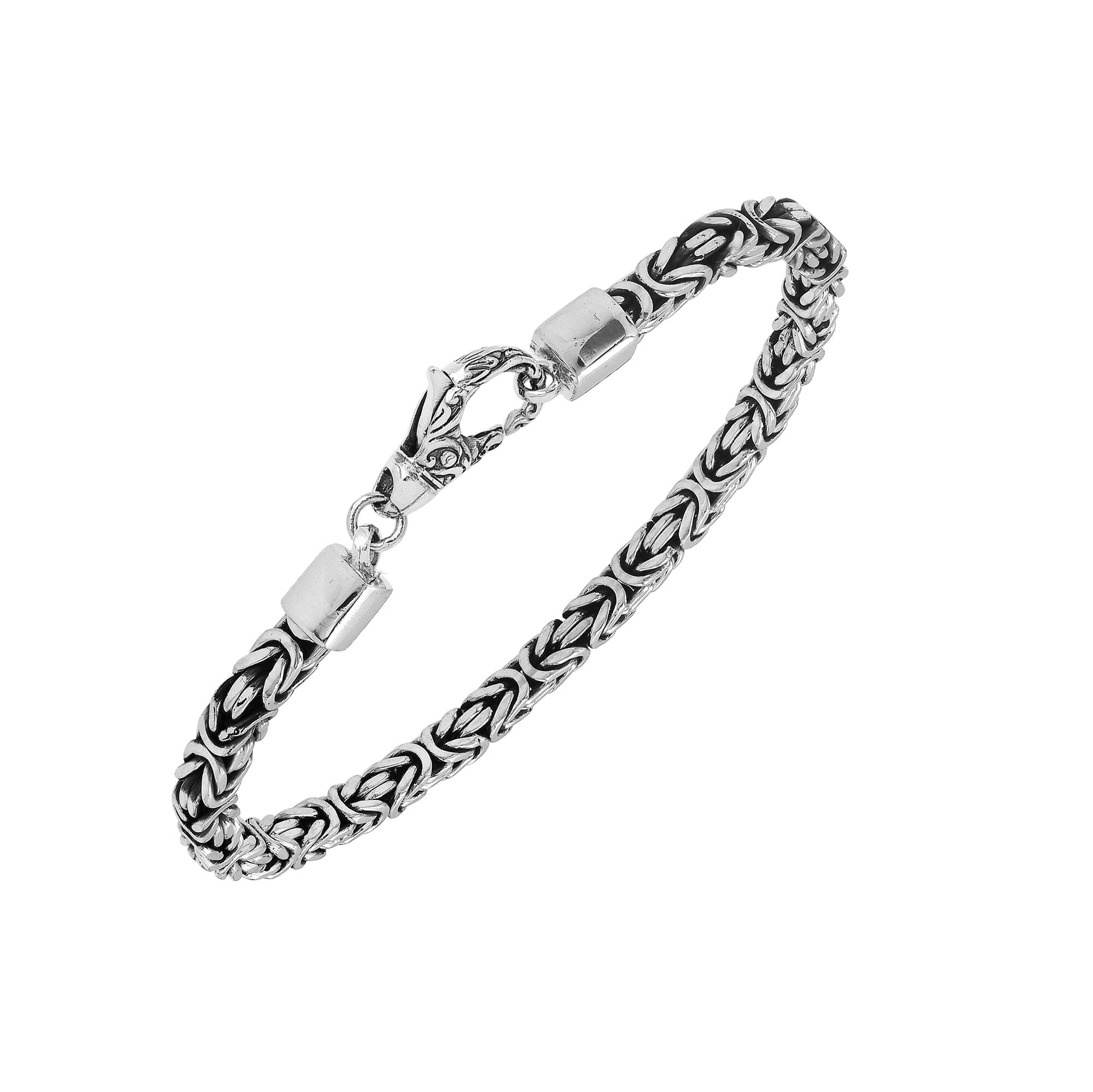 AB-6320-S-4MM-7" Sterling Silver Bracelet With Lobster Jewelry Bali Designs Inc 