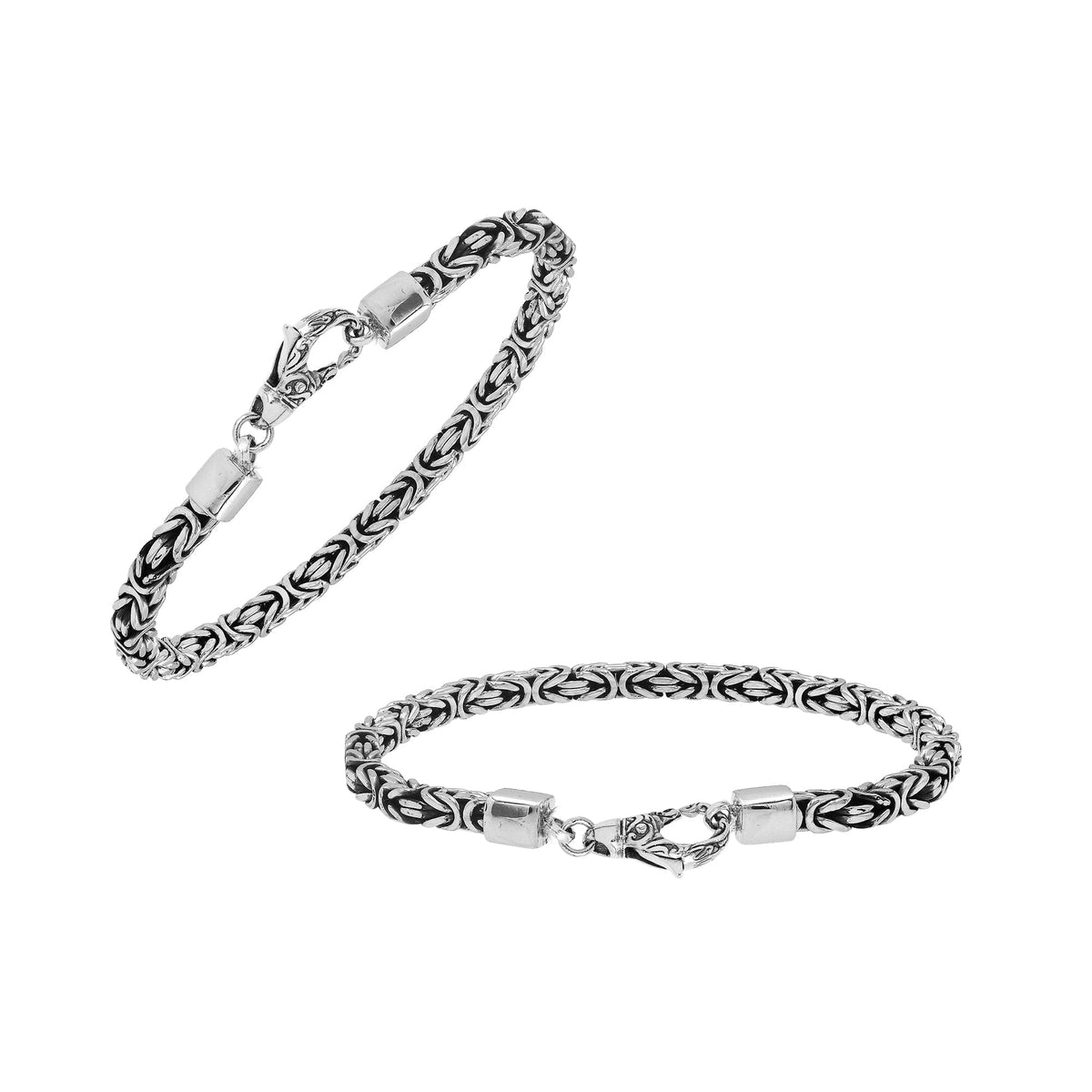 AB-6320-S-4MM-7" Sterling Silver Bracelet With Lobster Jewelry Bali Designs Inc 