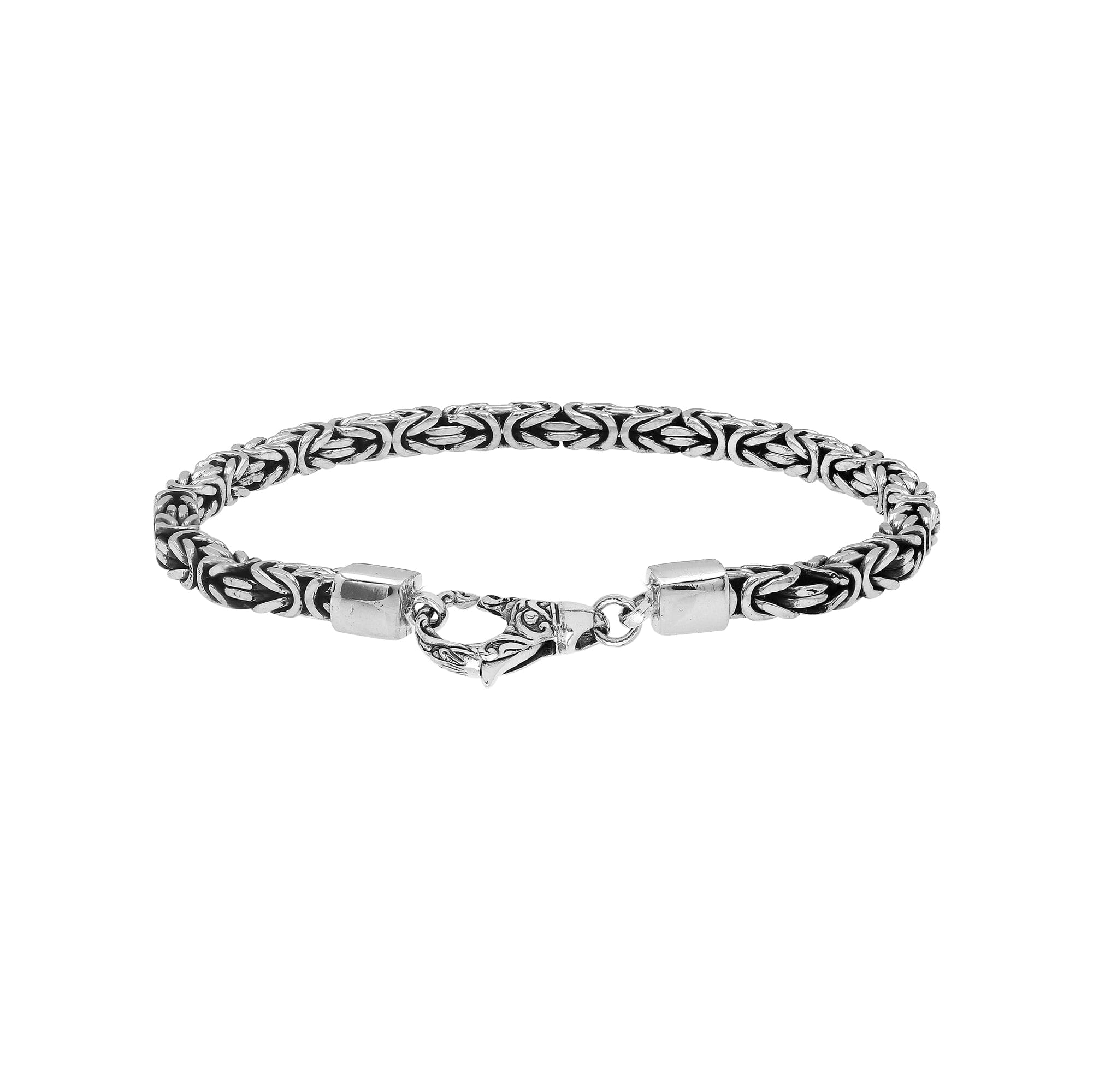 AB-6320-S-4MM-7" Sterling Silver Bracelet With Lobster Jewelry Bali Designs Inc 