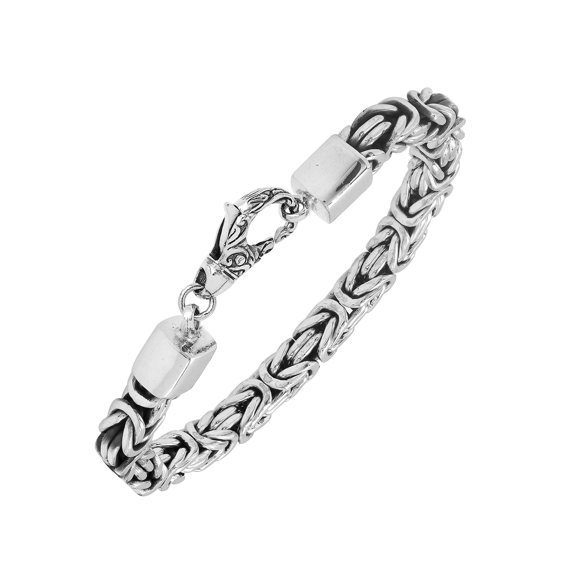 AB-6320-S-6MM-7" Sterling Silver Bracelet With Lobster Jewelry Bali Designs Inc 