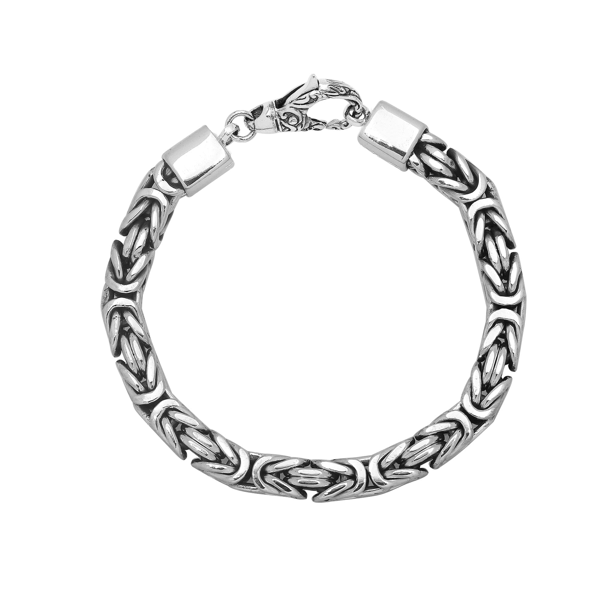 AB-6320-S-6MM-7" Sterling Silver Bracelet With Lobster Jewelry Bali Designs Inc 