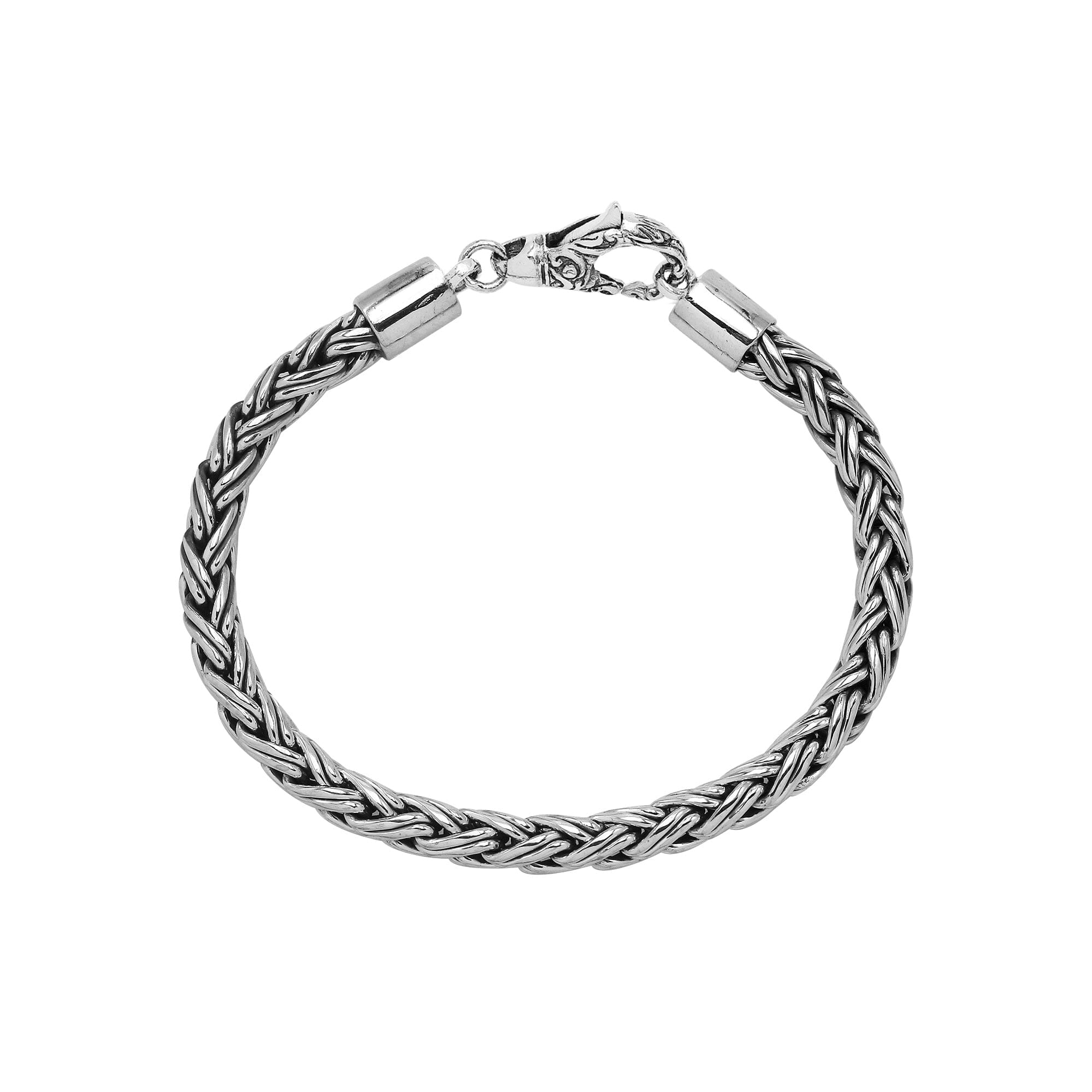 AB-6329-S-5MM-7" Sterling Silver Bracelet With Lobster Jewelry Bali Designs Inc 