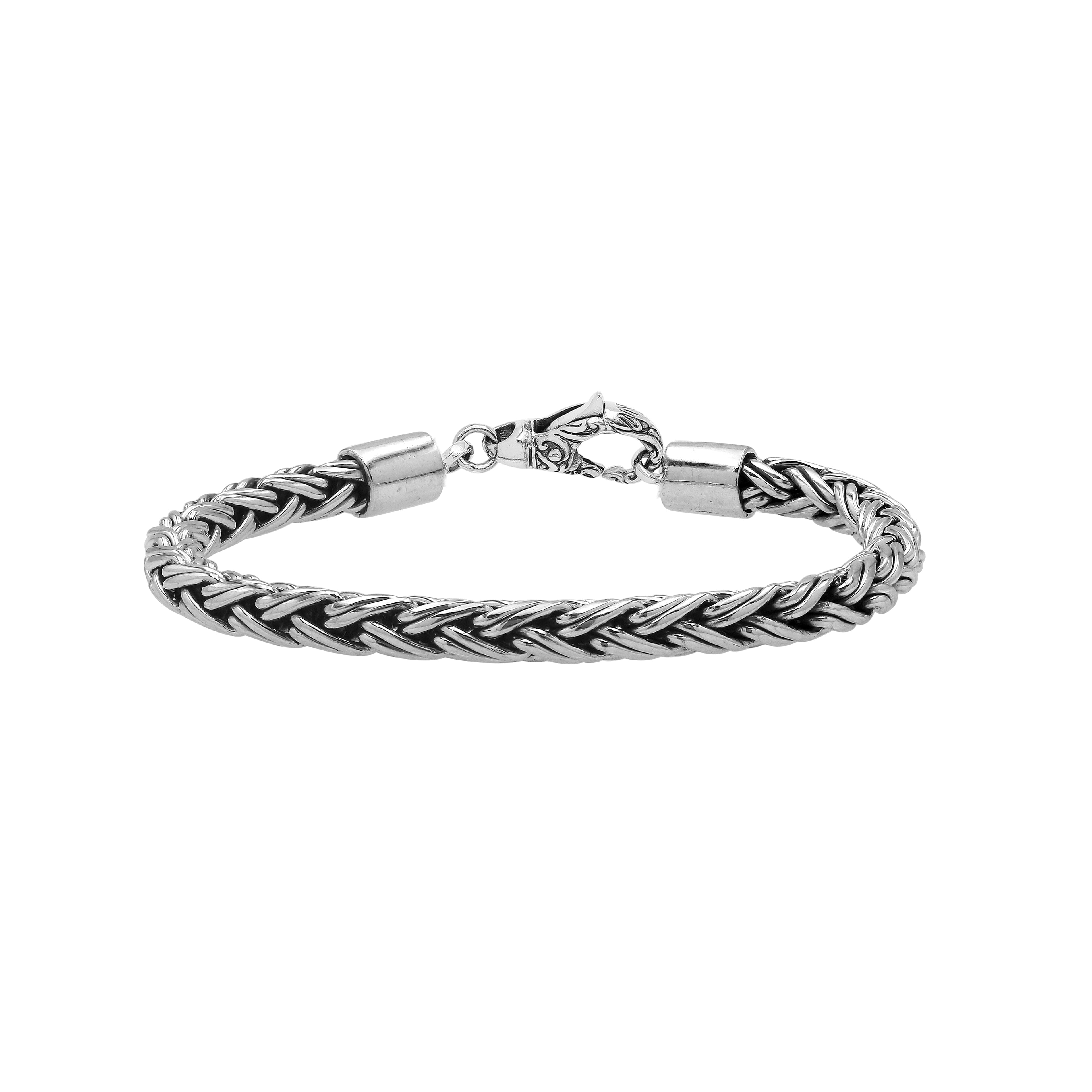 AB-6329-S-5MM-7" Sterling Silver Bracelet With Lobster Jewelry Bali Designs Inc 