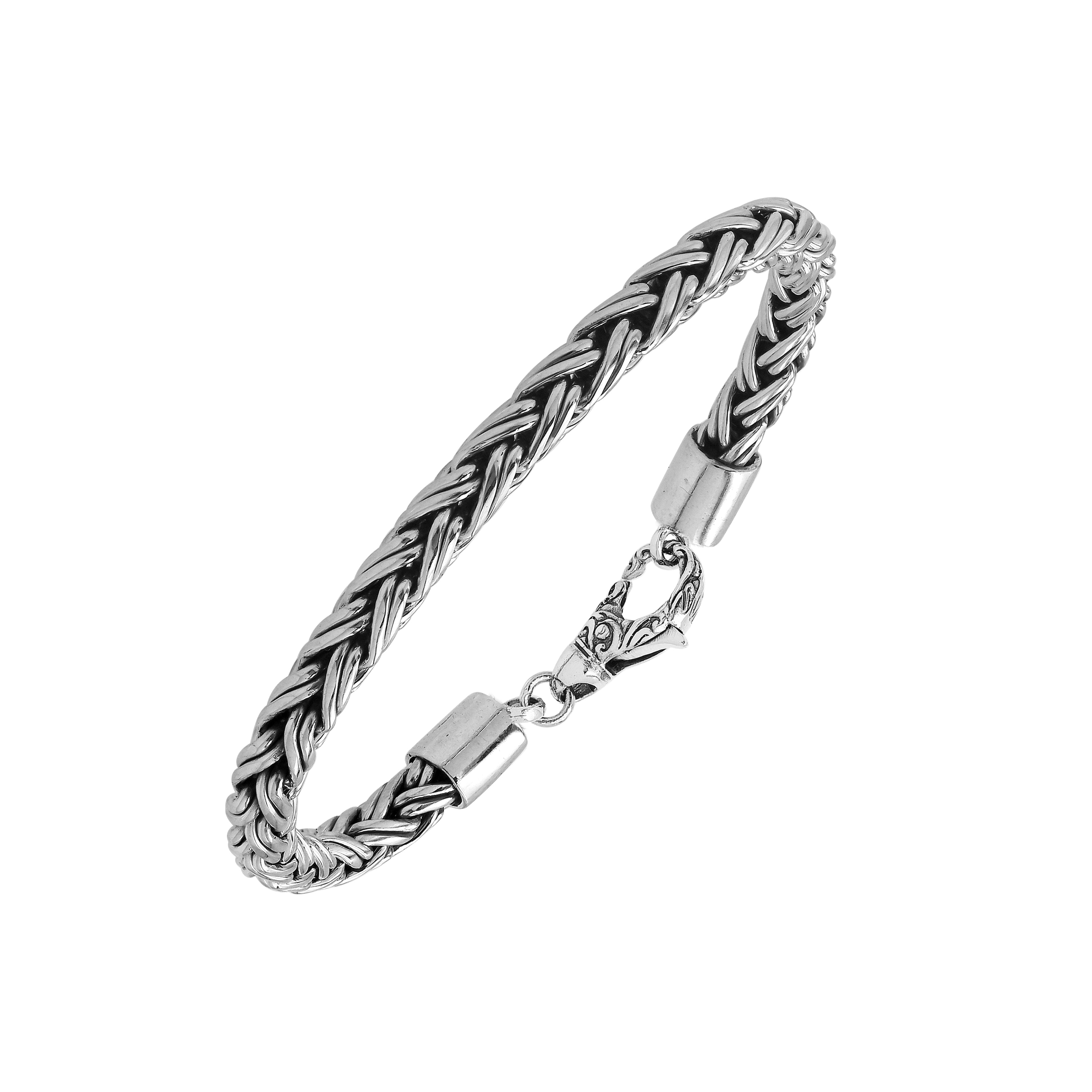 AB-6329-S-5MM-7" Sterling Silver Bracelet With Lobster Jewelry Bali Designs Inc 
