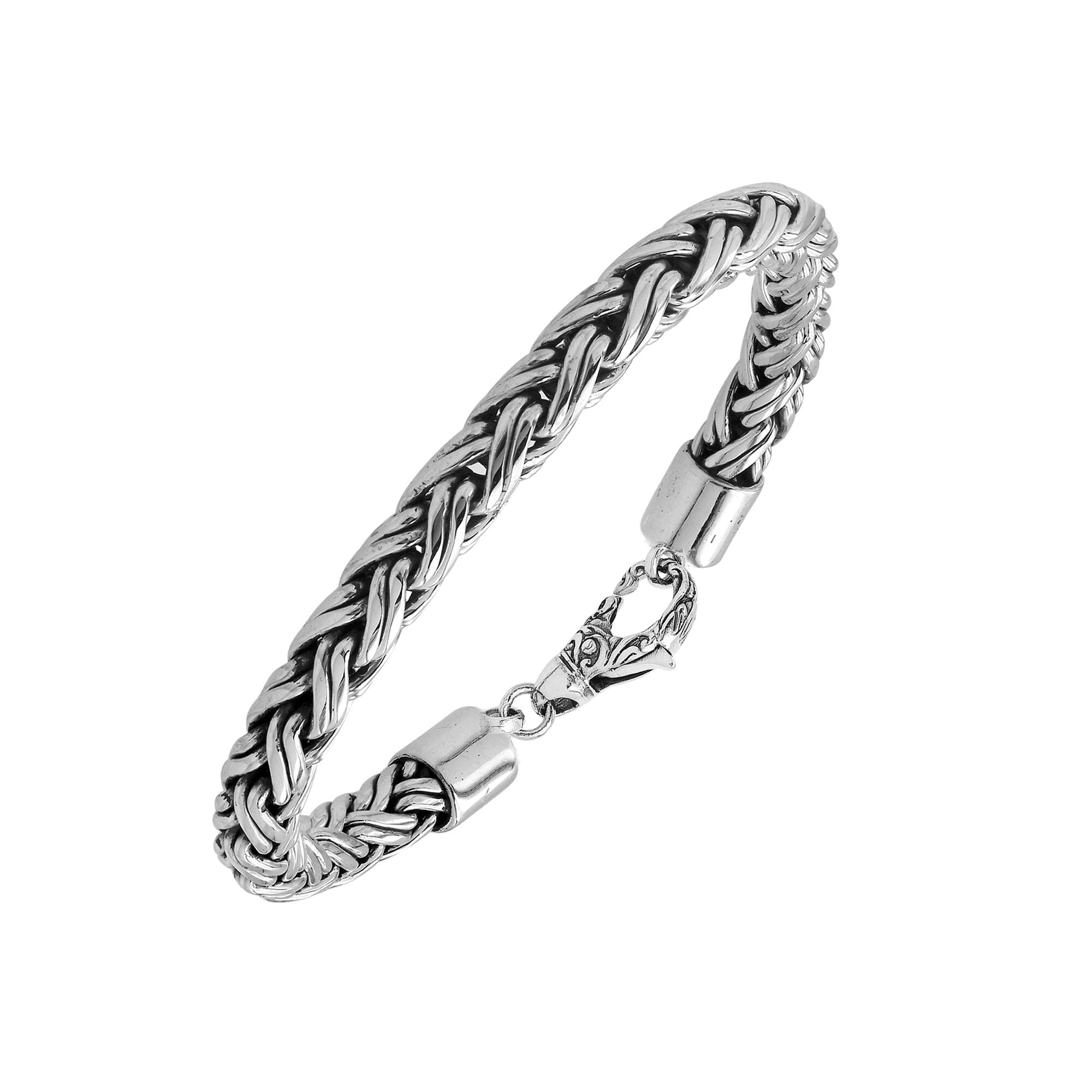 AB-6329-S-6MM-7" Sterling Silver Bracelet With Lobster Jewelry Bali Designs Inc 