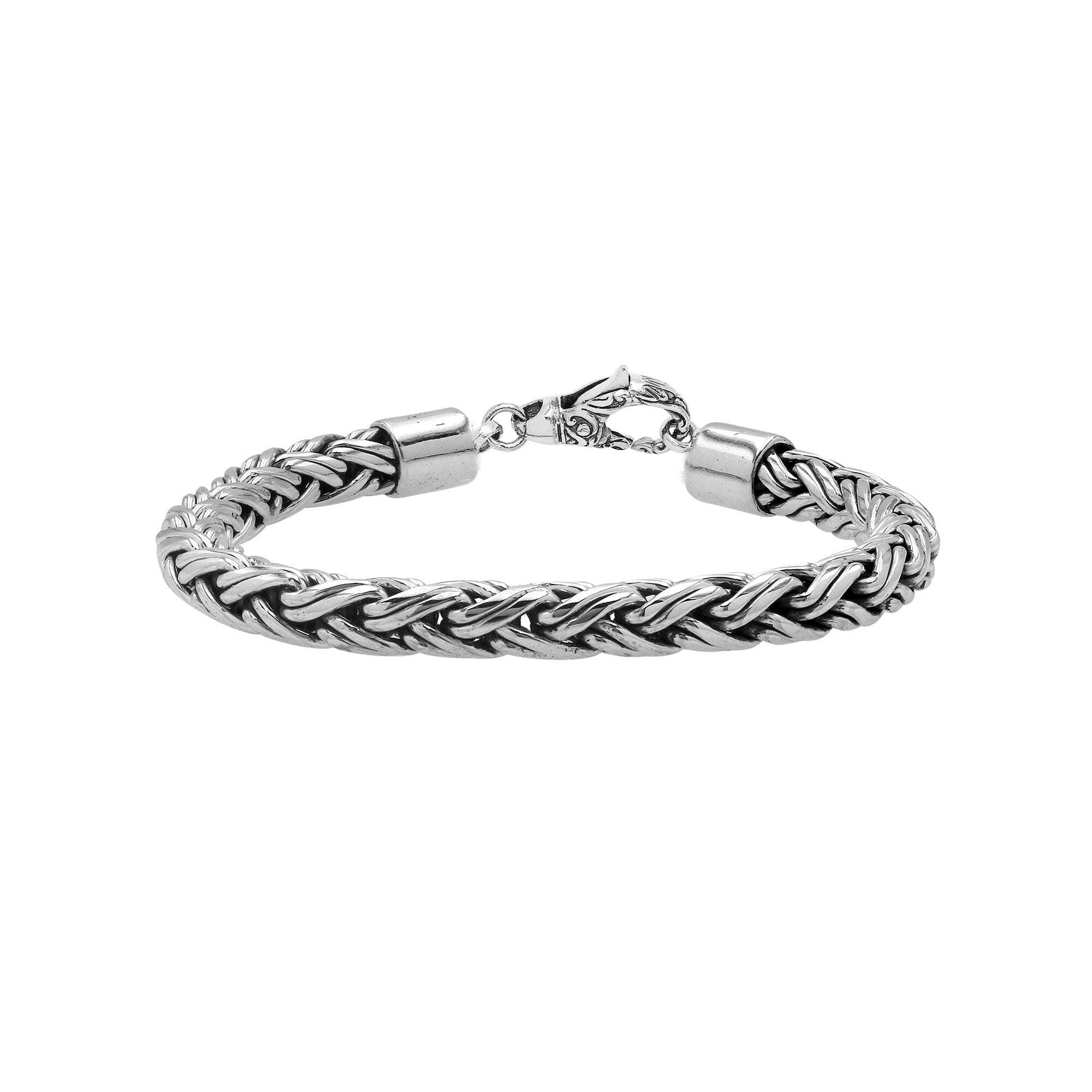 AB-6329-S-6MM-7" Sterling Silver Bracelet With Lobster Jewelry Bali Designs Inc 