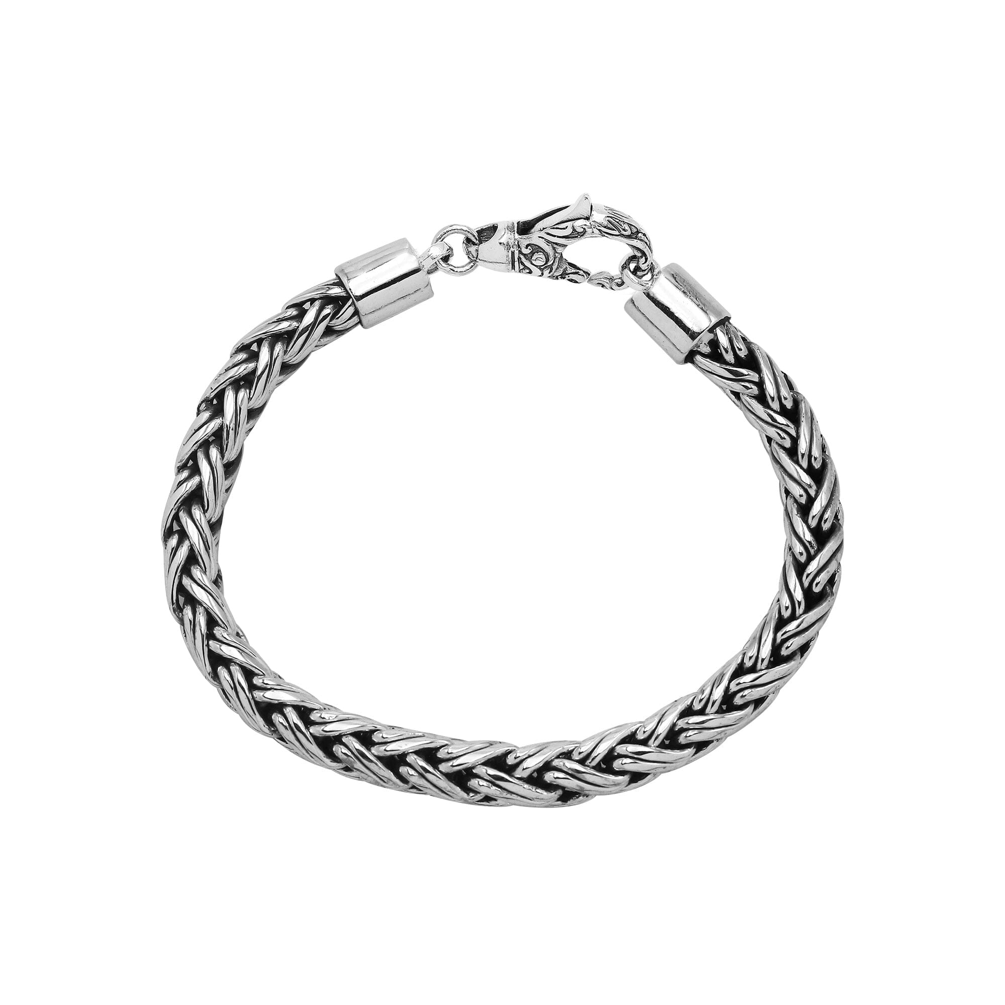 AB-6329-S-6MM-7" Sterling Silver Bracelet With Lobster Jewelry Bali Designs Inc 