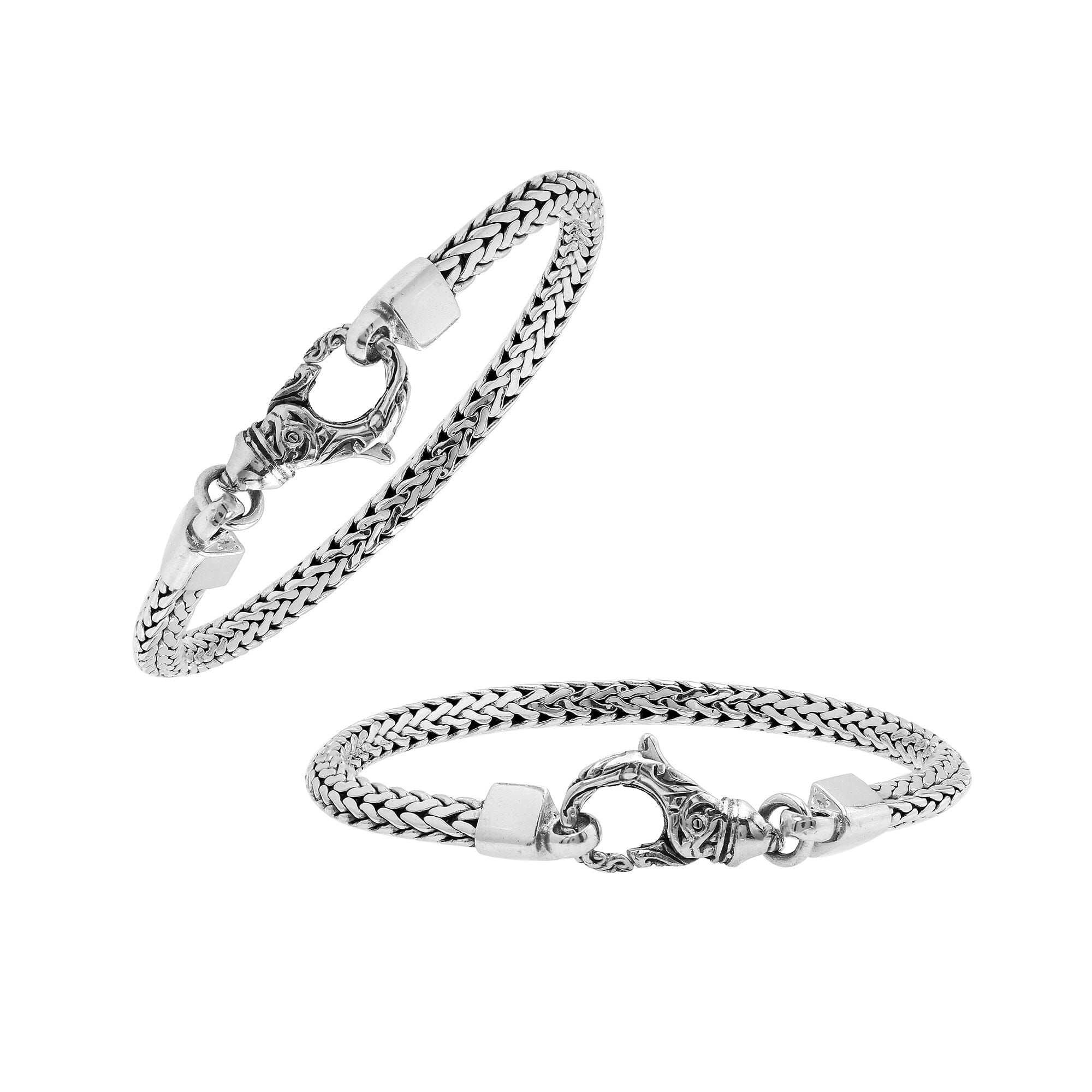 AB-6330-S-5MM-7 Sterling Silver Bracelet With Plain Silver Jewelry Bali Designs Inc 