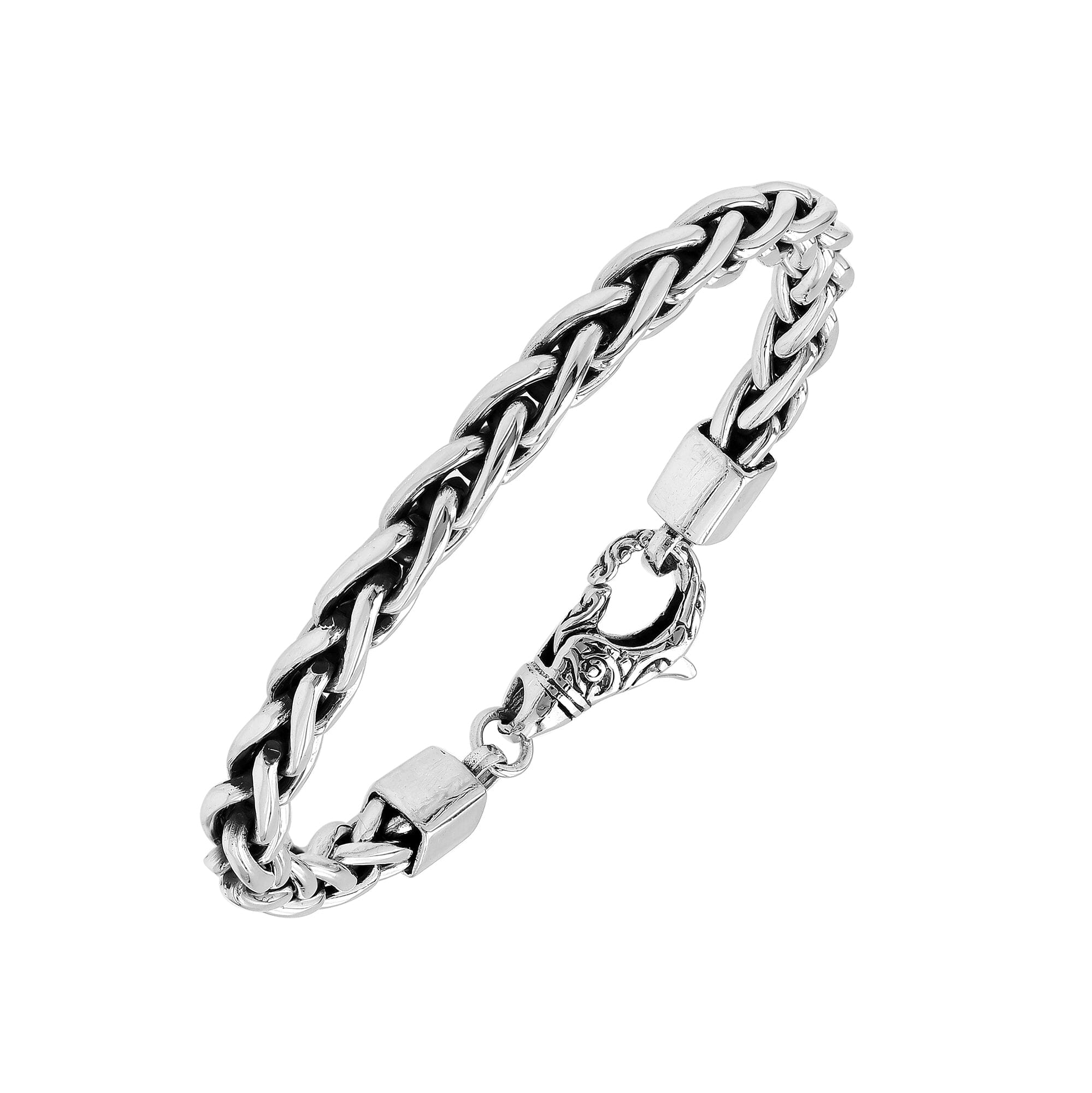 AB-6333-S-4MM-7" Bali Hand Crafted Sterling Silver Bracelet With Lobster Jewelry Bali Designs Inc 