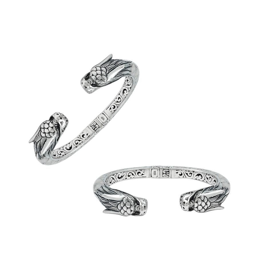 AB-6343-MOP Sterling Silver Bangle With Mother Of pearl Jewelry Bali Designs Inc 