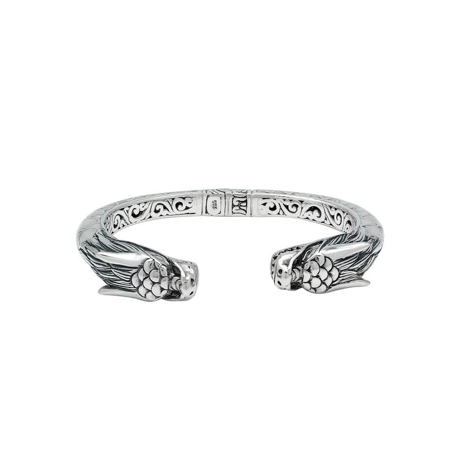 AB-6343-MOP Sterling Silver Bangle With Mother Of pearl Jewelry Bali Designs Inc 