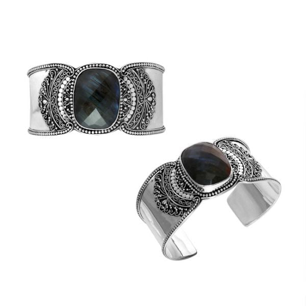 AB-9015-LB Sterling Silver Bracelet With Labradorite Jewelry Bali Designs Inc 