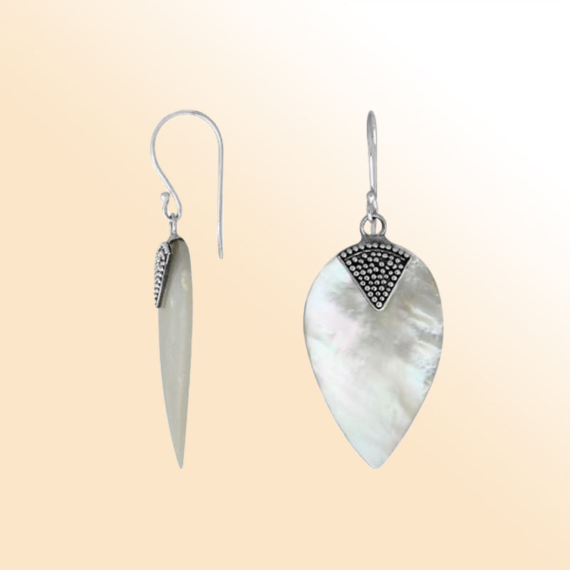 Sterling Silver Earring With Mother of Pearl Jewelry Bali Designs Inc 