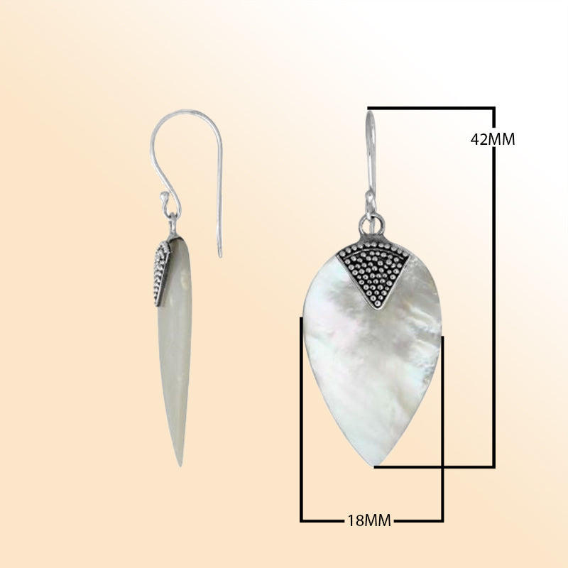 Sterling Silver Earring With Mother of Pearl Jewelry Bali Designs Inc 