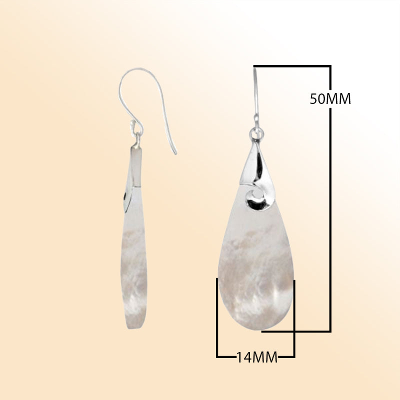Sterling Silver Earring With Mother of Pearl Jewelry Bali Designs Inc 