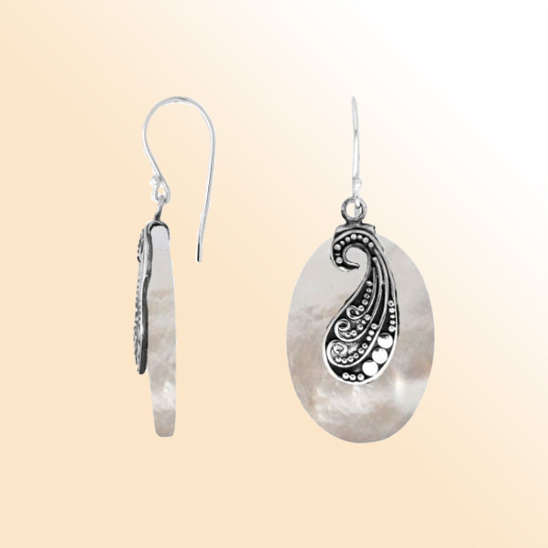 Sterling Silver Earring With Mother of Pearl Jewelry Bali Designs Inc 
