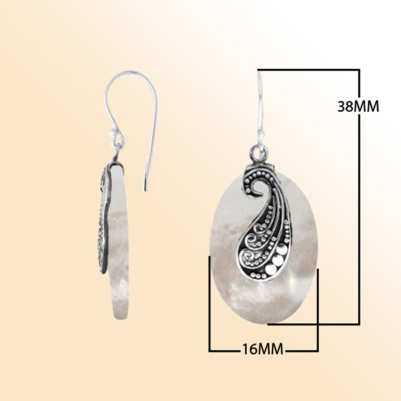 Sterling Silver Earring With Mother of Pearl Jewelry Bali Designs Inc 
