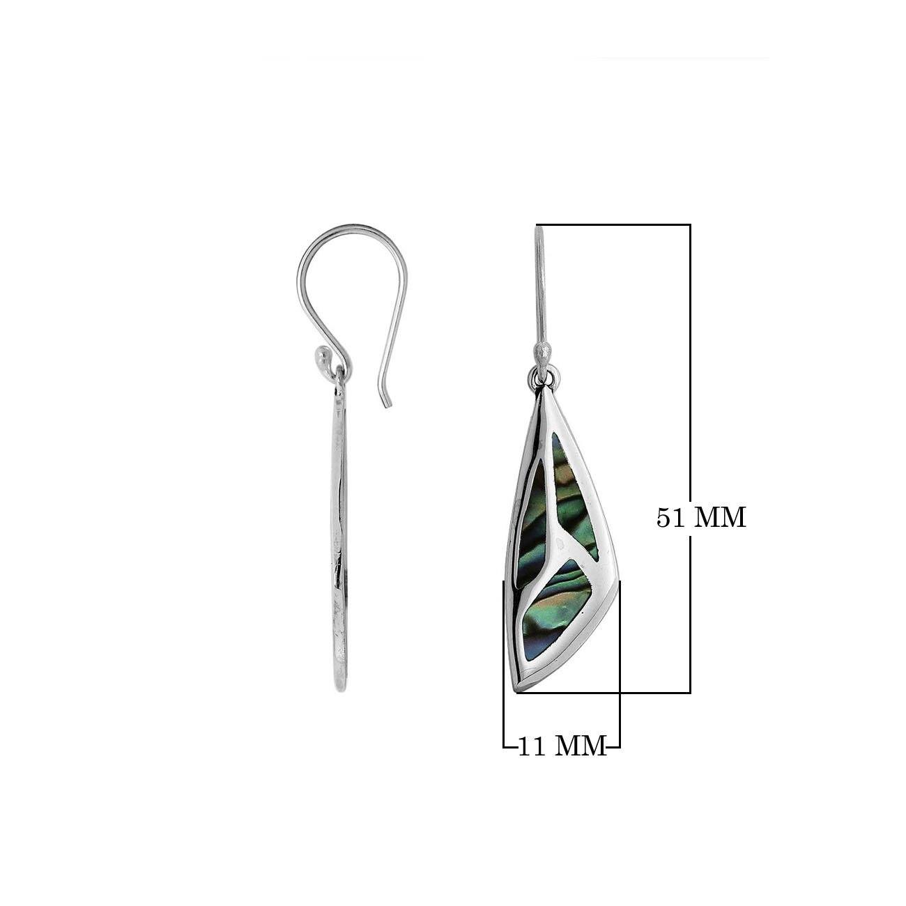AE-1135-AB Sterling Silver Earring With Abalone Shell Jewelry Bali Designs Inc 