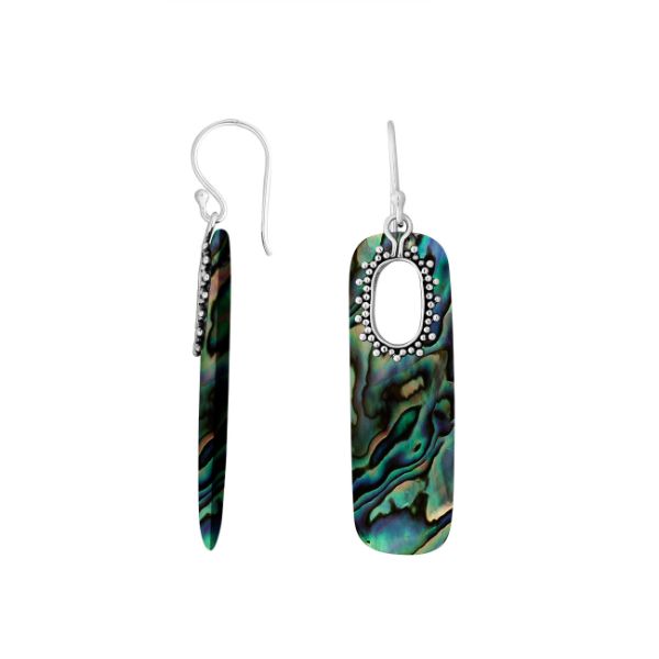 AE-1143-AB Sterling Silver Earring With Abalone Shell Jewelry Bali Designs Inc 