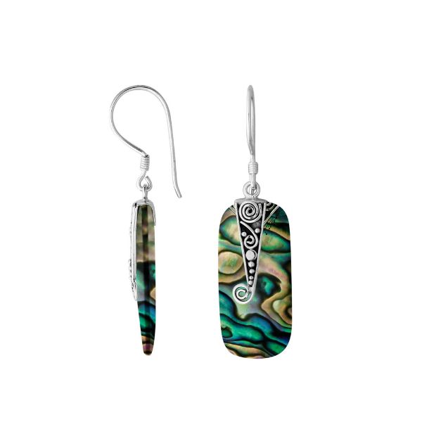 AE-1149-AB Sterling Silver Earring With Abalone Shell Jewelry Bali Designs Inc 