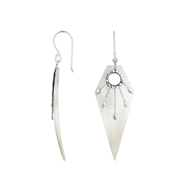 AE-1162-MOP Sterling Silver Earring With Mother Of Pearl Jewelry Bali Designs Inc 