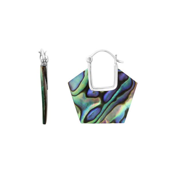 AE-1165-AB Sterling Silver Earring With Abalone Shell Jewelry Bali Designs Inc 