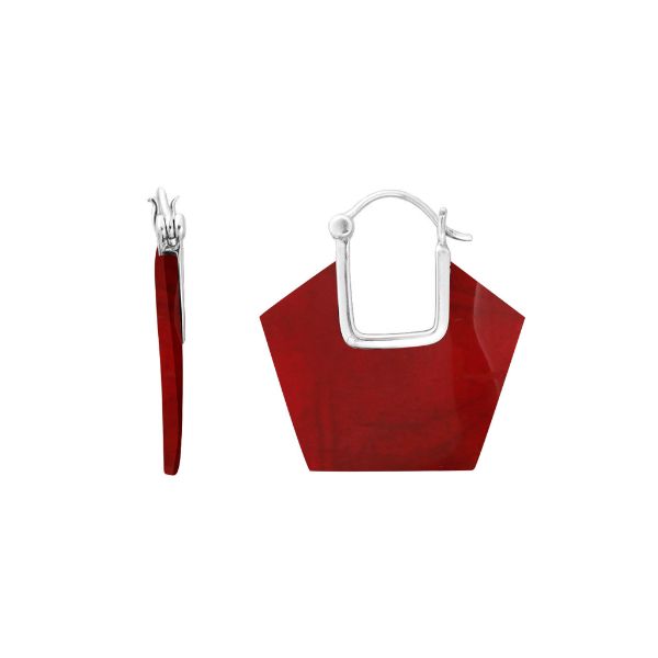 AE-1165-CR Sterling Silver Earring With Coral Jewelry Bali Designs Inc 