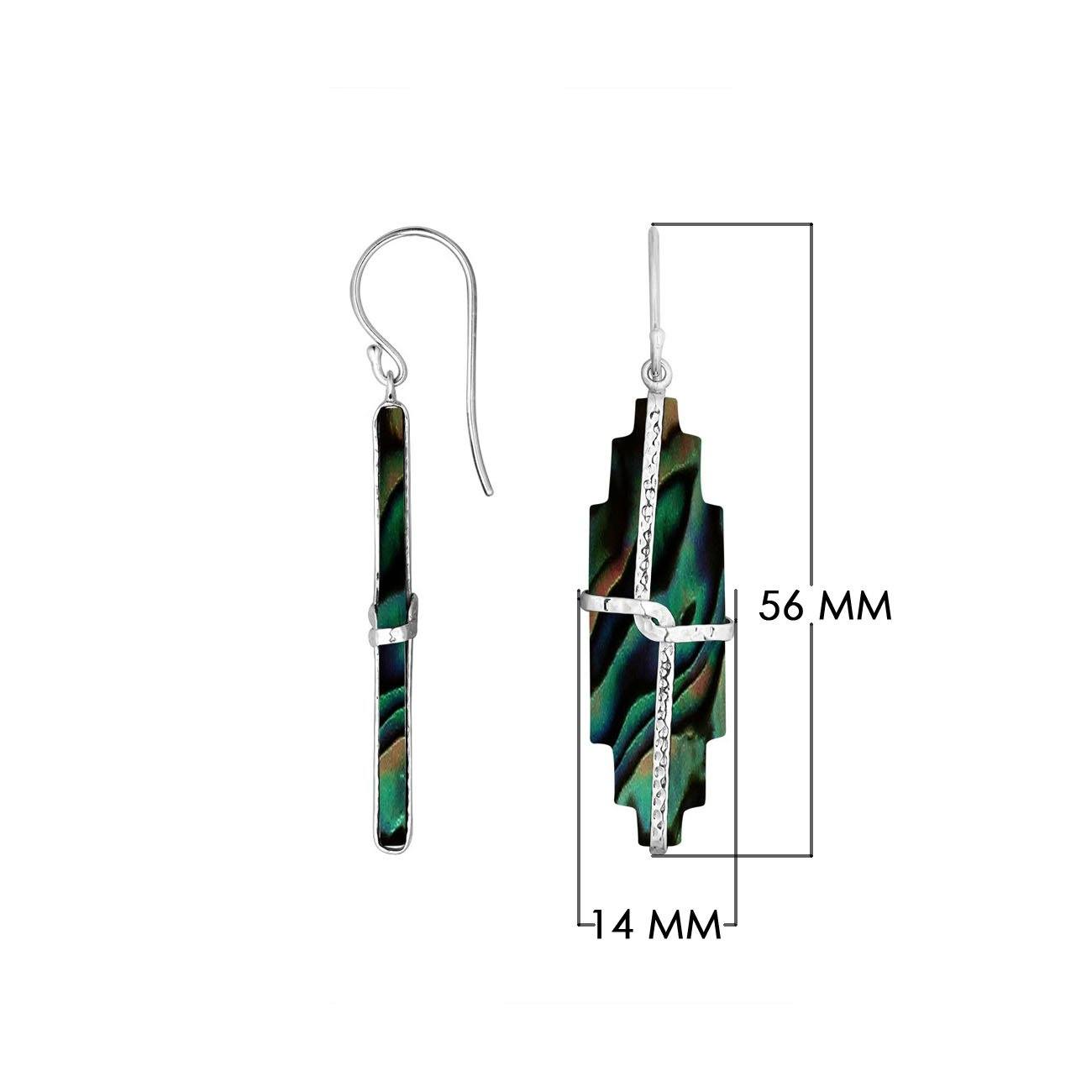 AE-1168-AB Sterling Silver Earring With Abalone Shell Jewelry Bali Designs Inc 