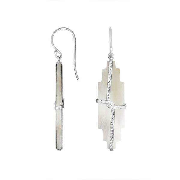 AE-1168-MOP Sterling Silver Earring With Mother Of Pearl Jewelry Bali Designs Inc 