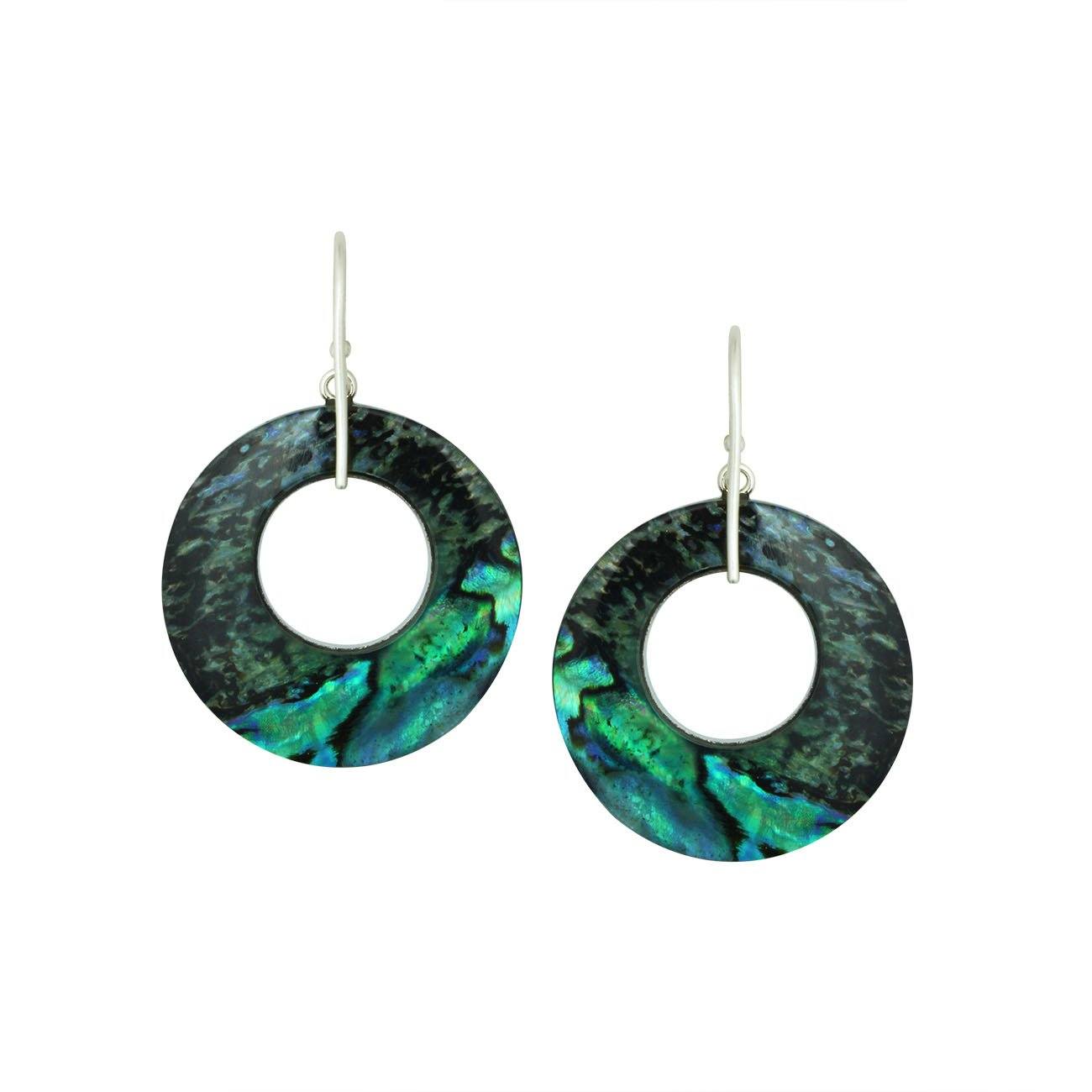 AE-1169-AB Sterling Silver Earring With Abalone Shell Jewelry Bali Designs Inc 