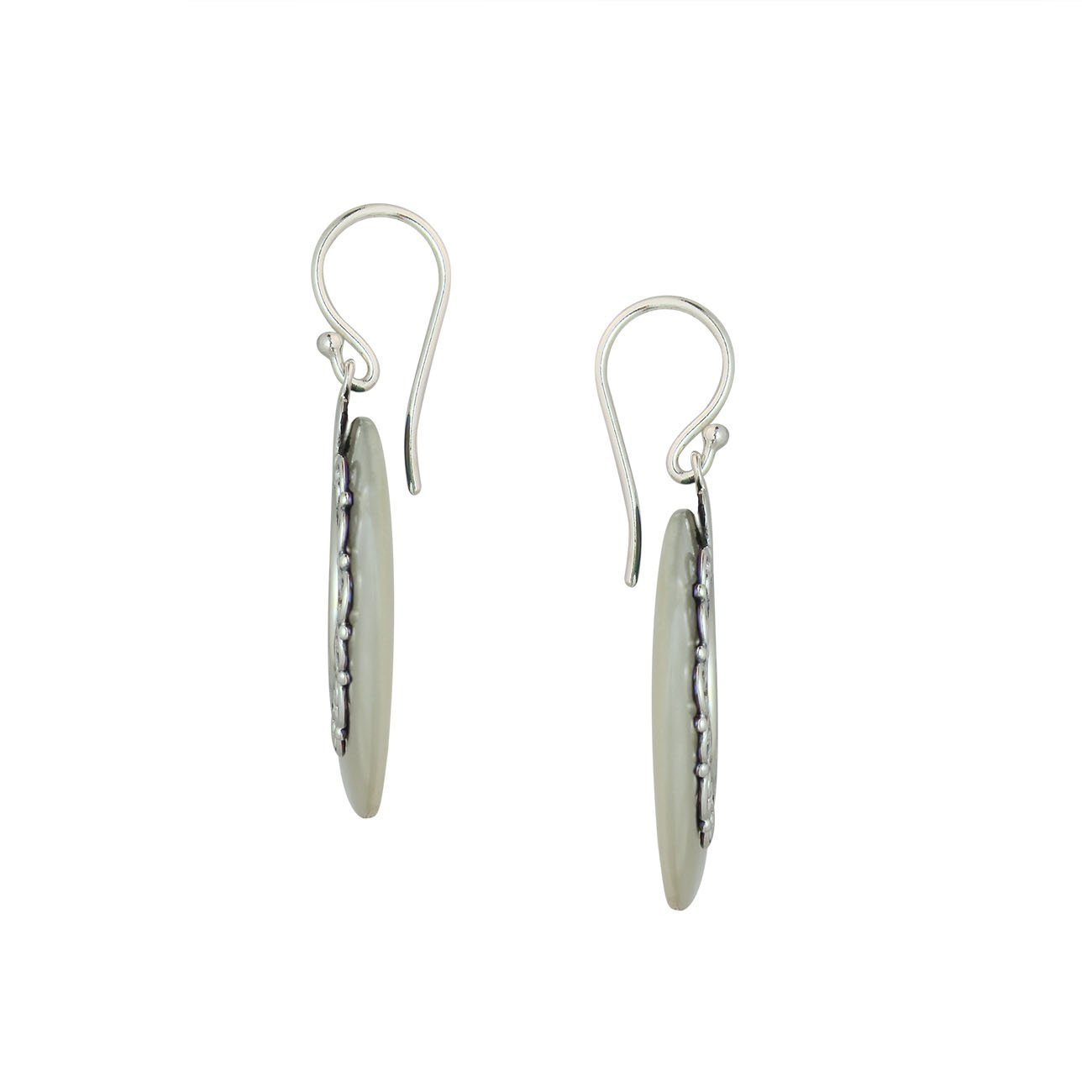 AE-1169-MOP Sterling Silver Earring With Mother Of Pearl Jewelry Bali Designs Inc 