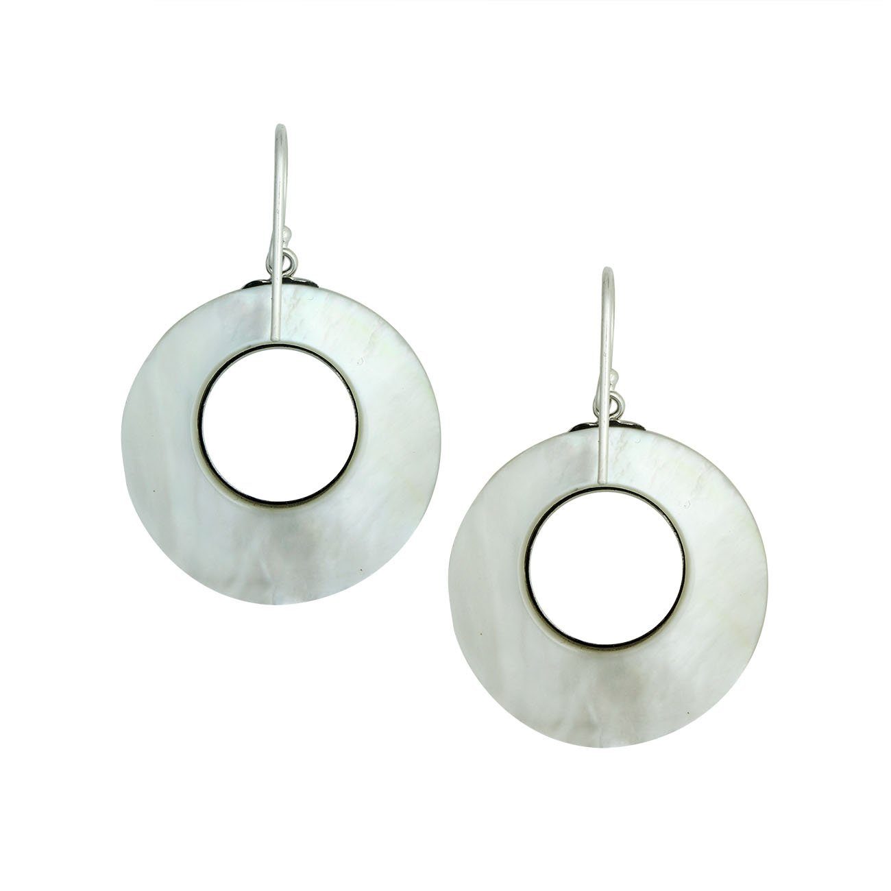 AE-1169-MOP Sterling Silver Earring With Mother Of Pearl Jewelry Bali Designs Inc 