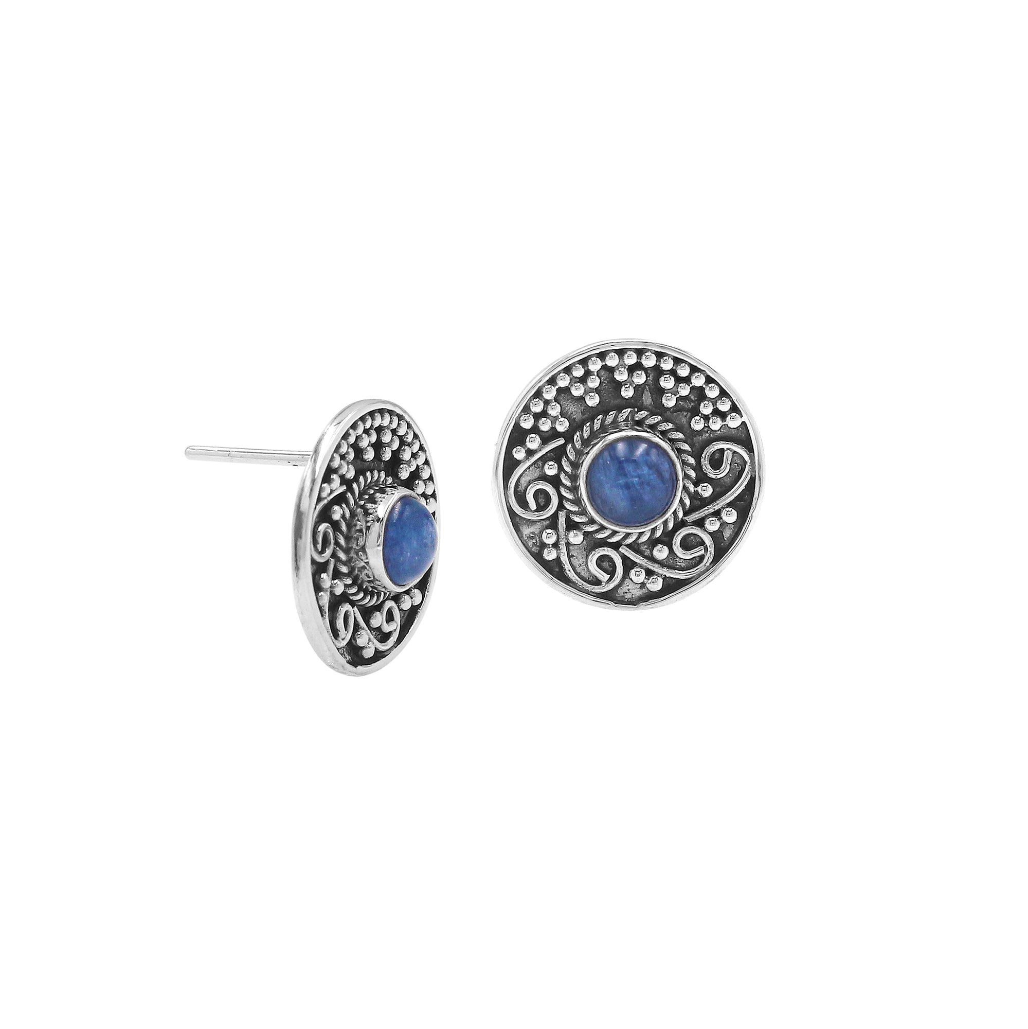AE-1194-KY Sterling Silver Earring With kyanite Q. Jewelry Bali Designs Inc 