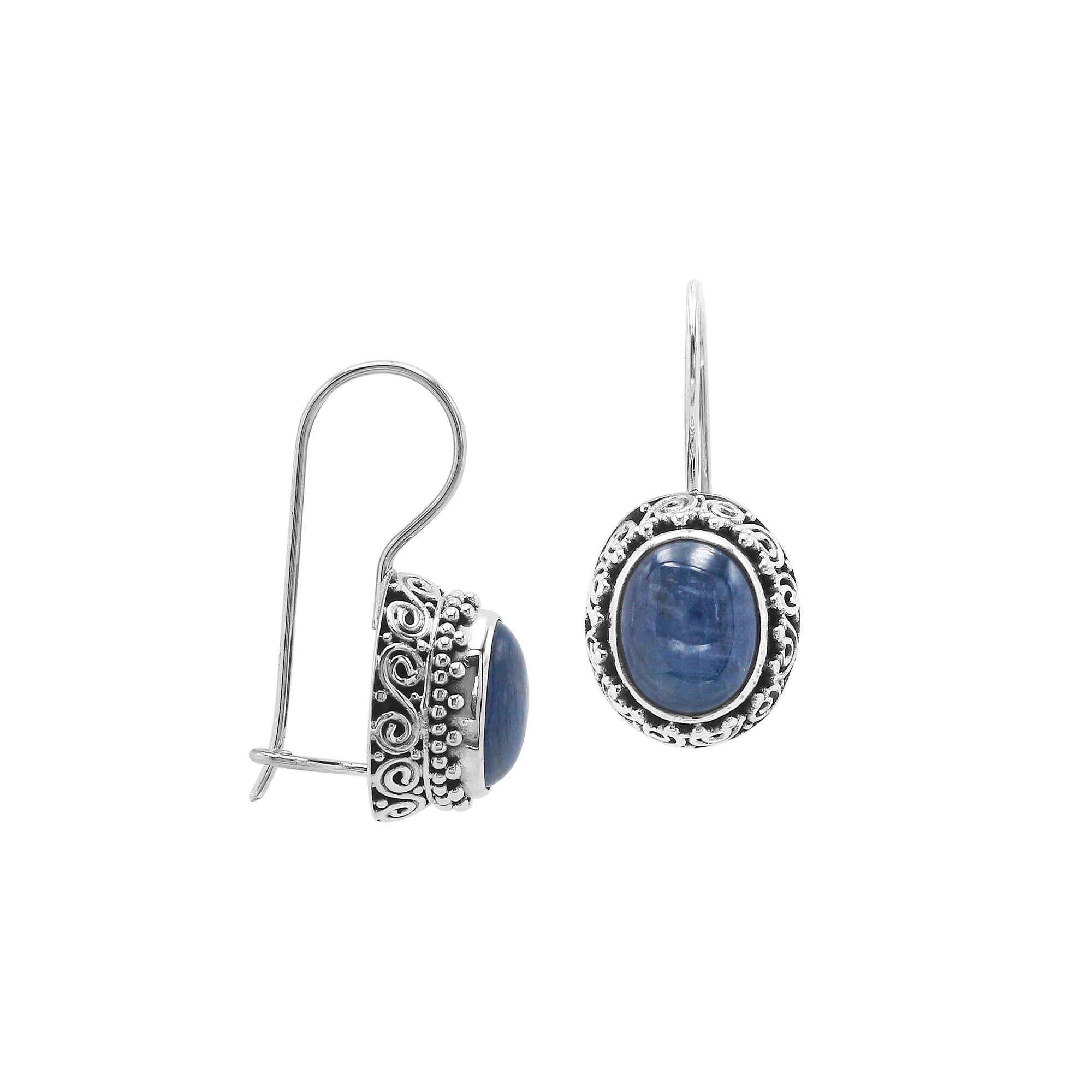 AE-1197-KY Sterling Silver Earring With kyanite Q. Jewelry Bali Designs Inc 