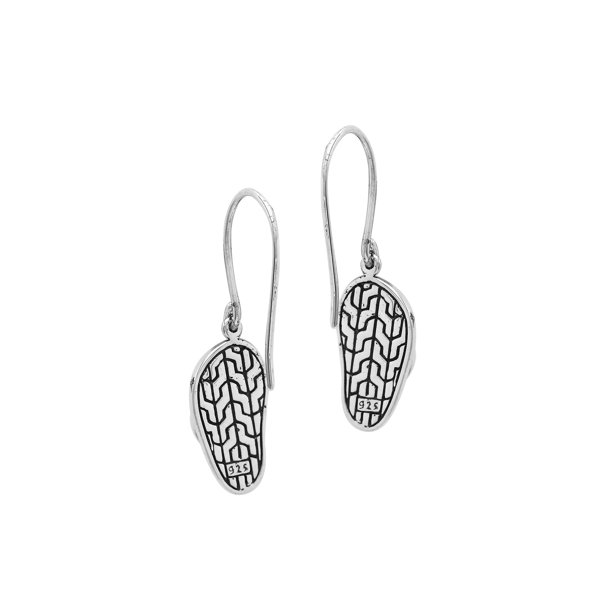 AE-1198-S Sterling Silver Earring With Plain Silver Jewelry Bali Designs Inc 