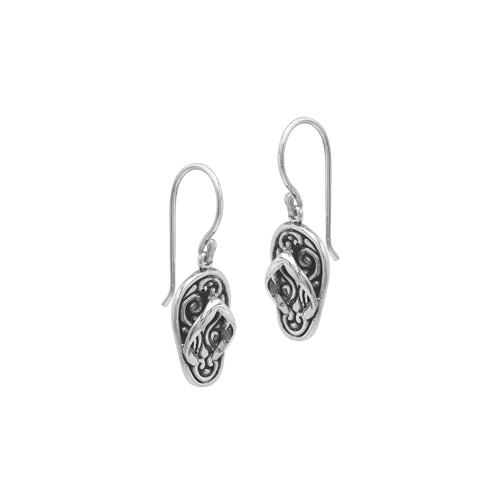 AE-1198-S Sterling Silver Earring With Plain Silver Jewelry Bali Designs Inc 