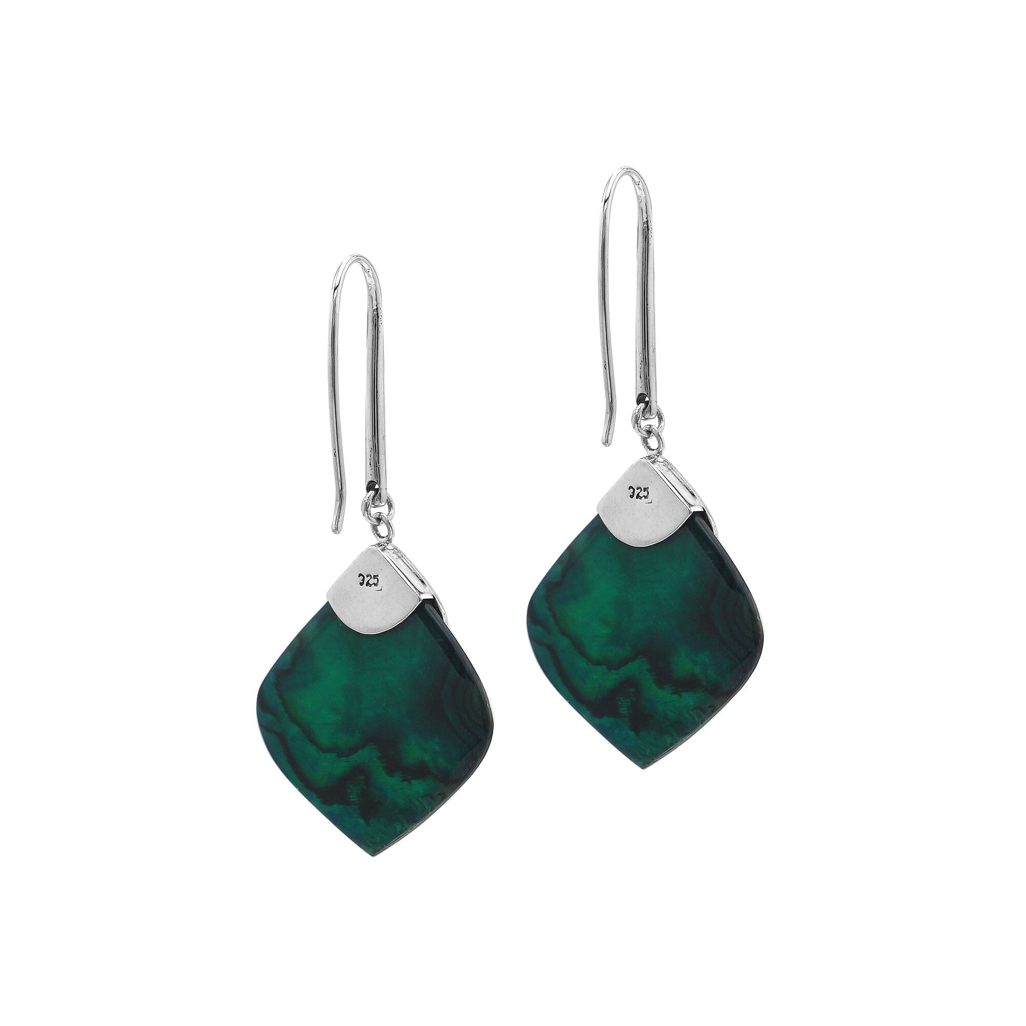 AE-1201-AB Sterling Silver Earring With Abalone Shell Jewelry Bali Designs Inc 