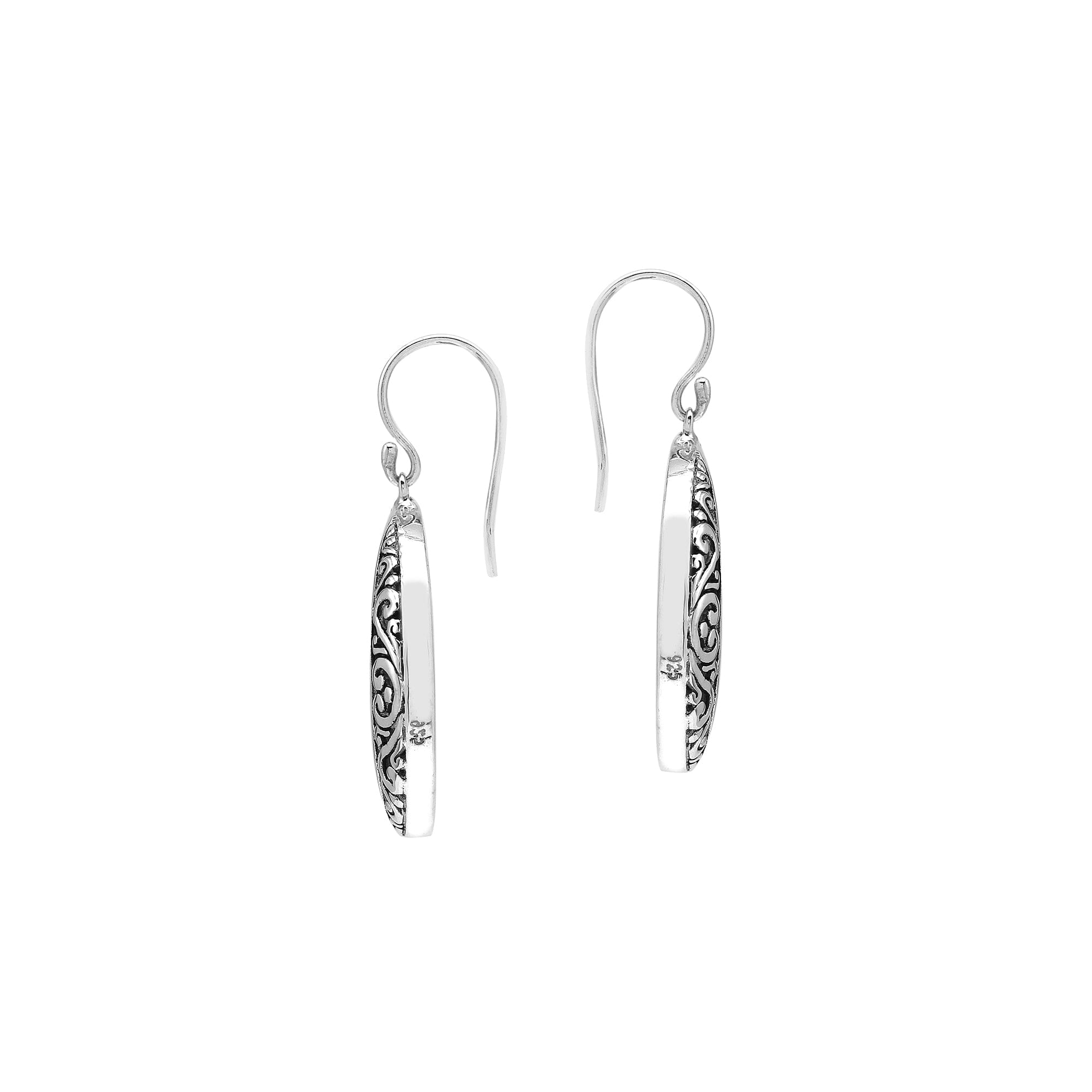 AE-1210-CR Sterling Silver Earring With Coral Jewelry Bali Designs Inc 