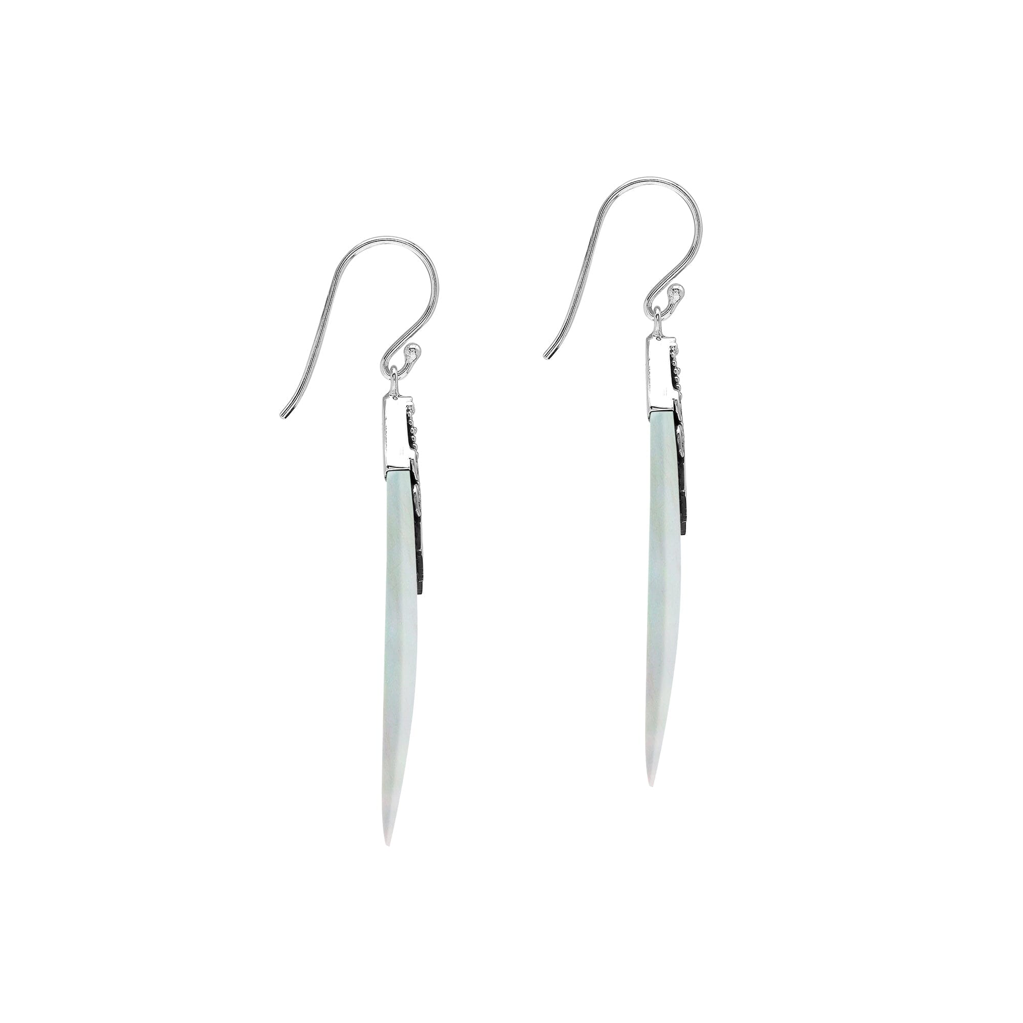 AE-1212-MOP Sterling Silver Earring With Mother Of Pearl Jewelry Bali Designs Inc 