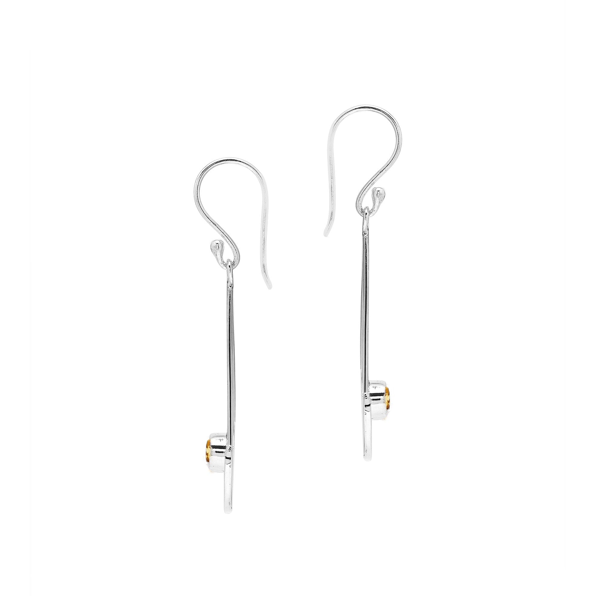 AE-1218-CT Sterling Silver Earring With Citrine Q. Jewelry Bali Designs Inc 
